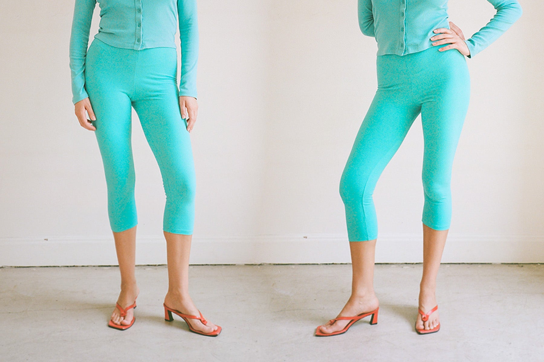 Benton 3/4 Legging - Aqua