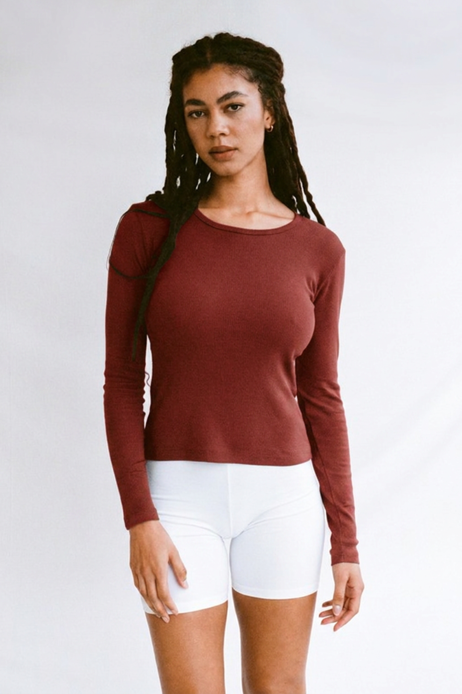Long Sleeve Bellevue Tee - Sangria
