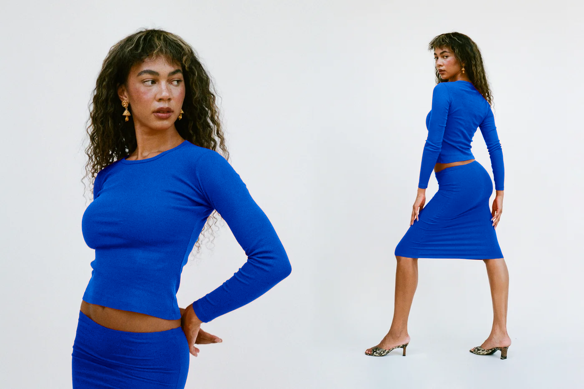 Long Sleeve Bellevue Tee - Lapis