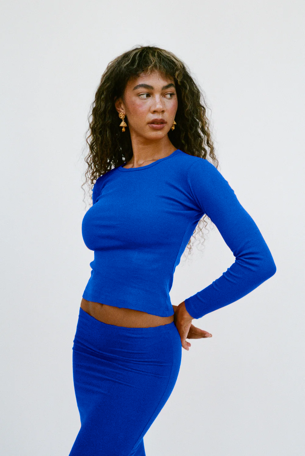 Long Sleeve Bellevue Tee - Lapis