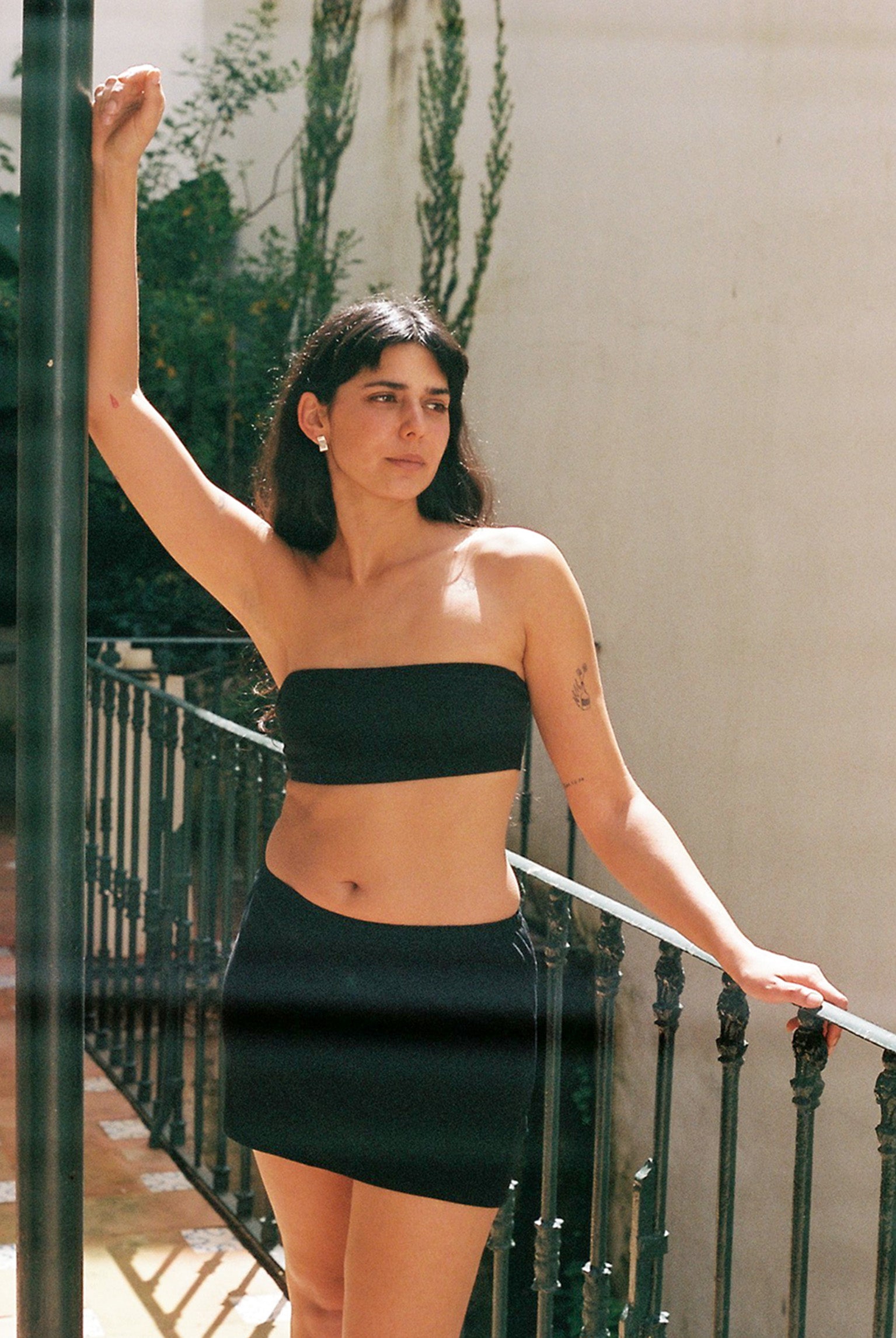 Billie Bandeau Top - Black