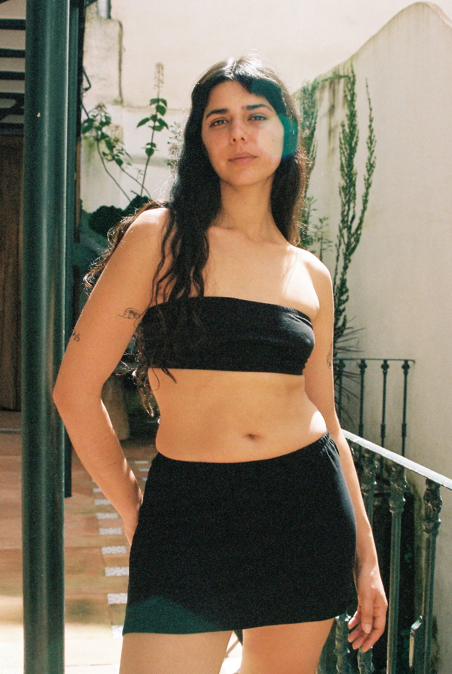 Barcelona Cotton Skort - Black