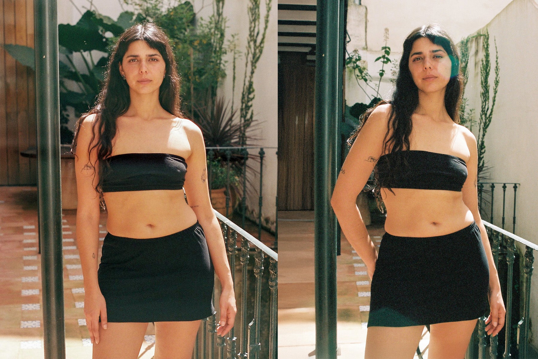 Barcelona Cotton Skort - Black