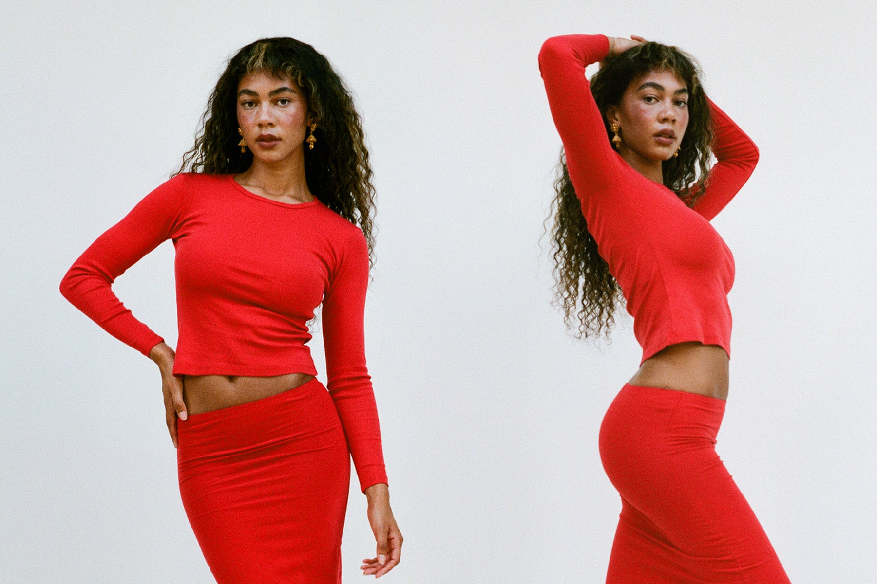 Long Sleeve Bellevue Tee - Tomate