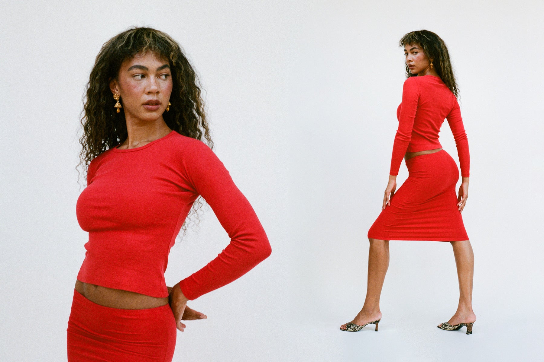 Long Sleeve Bellevue Tee - Tomate