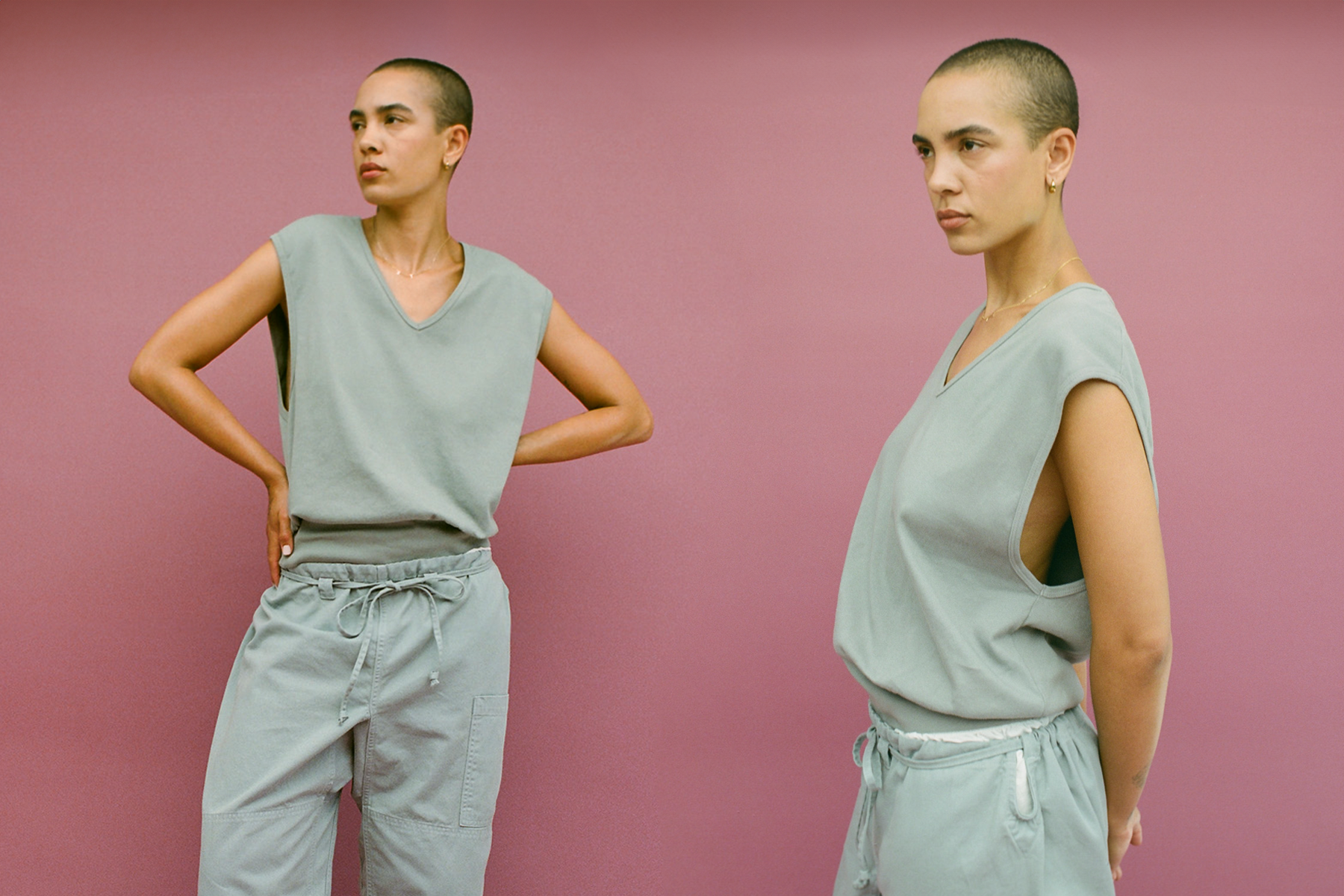 Billie Oversized Vest - Neutral Grey