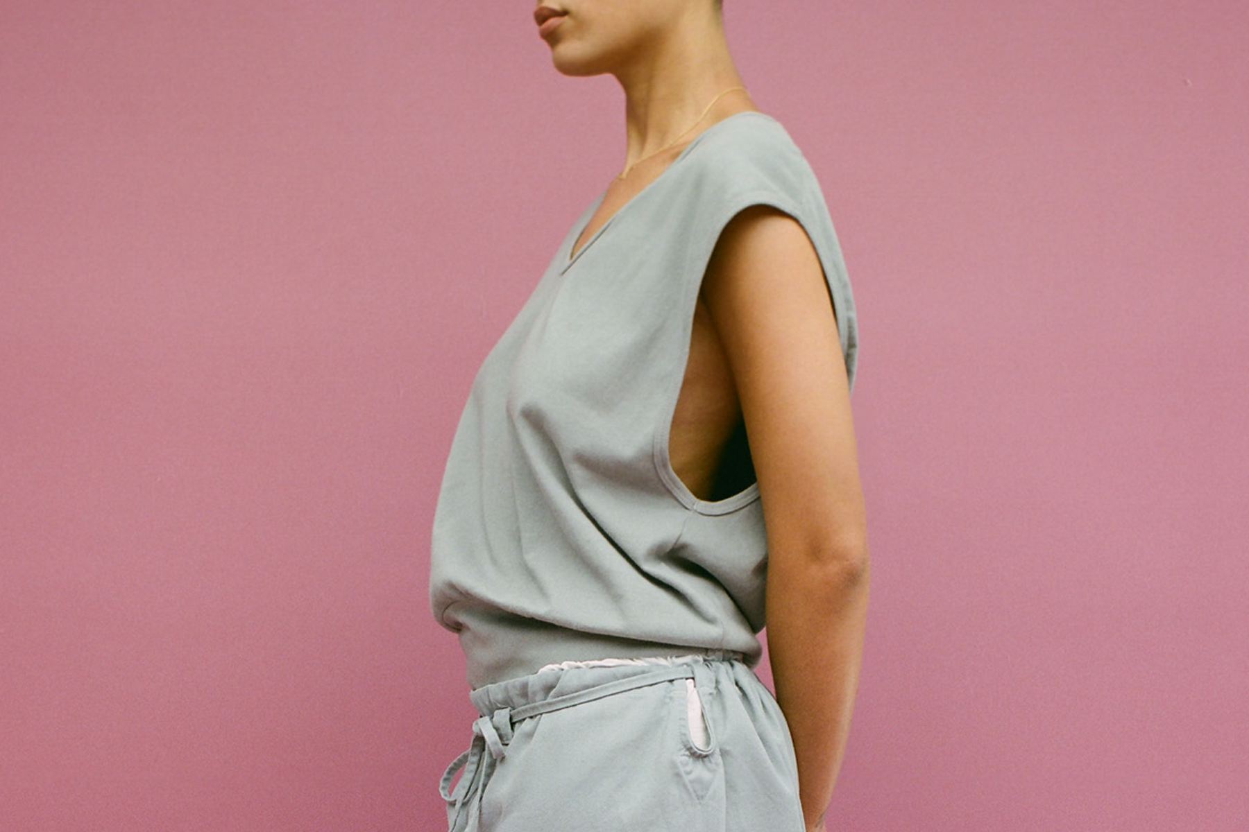 Billie Oversized Vest - Neutral Grey