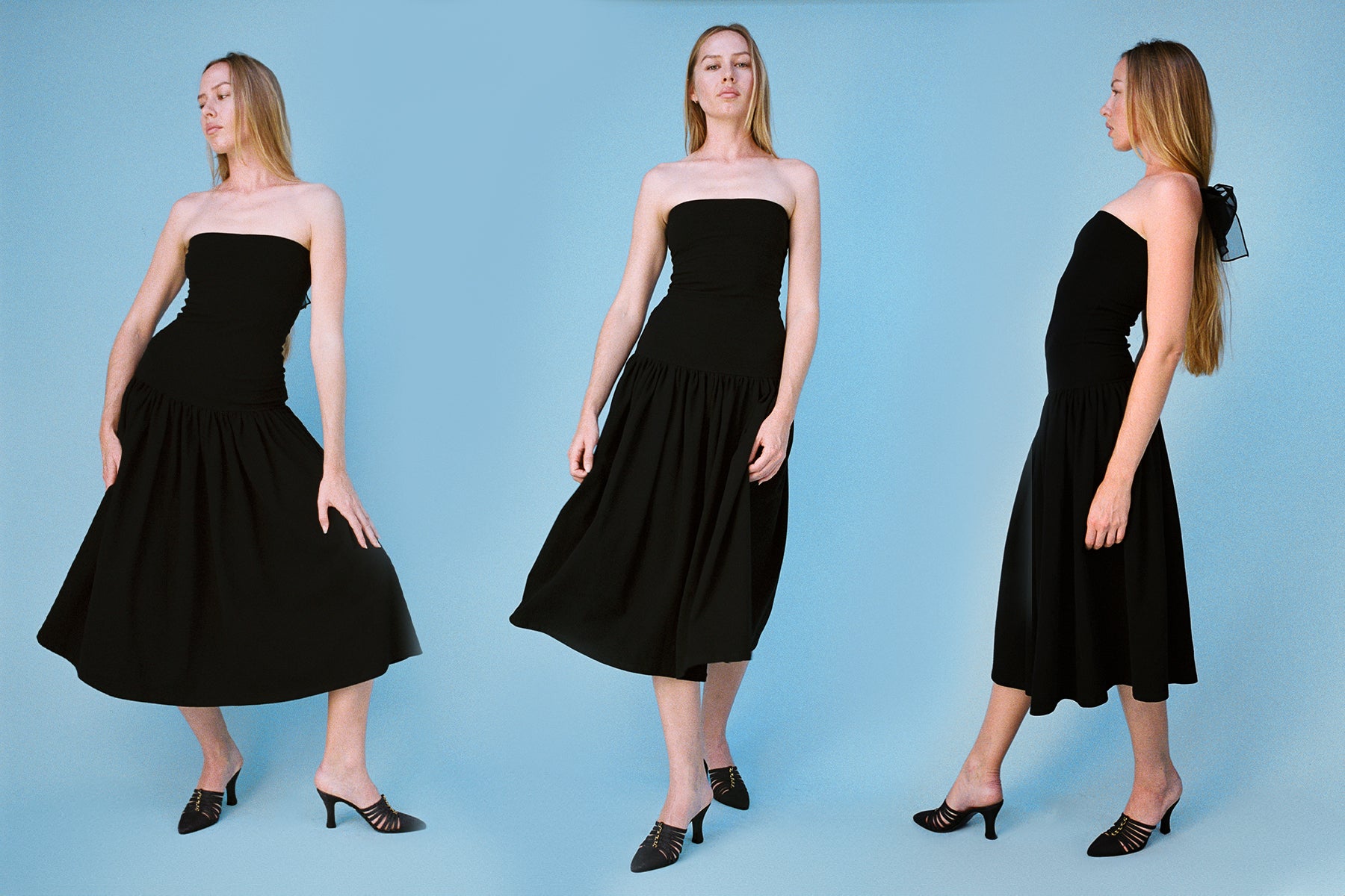 sachin and babi light blue dress White Ramie Drop Waist Midi Dress – Mint Velvet main image 0