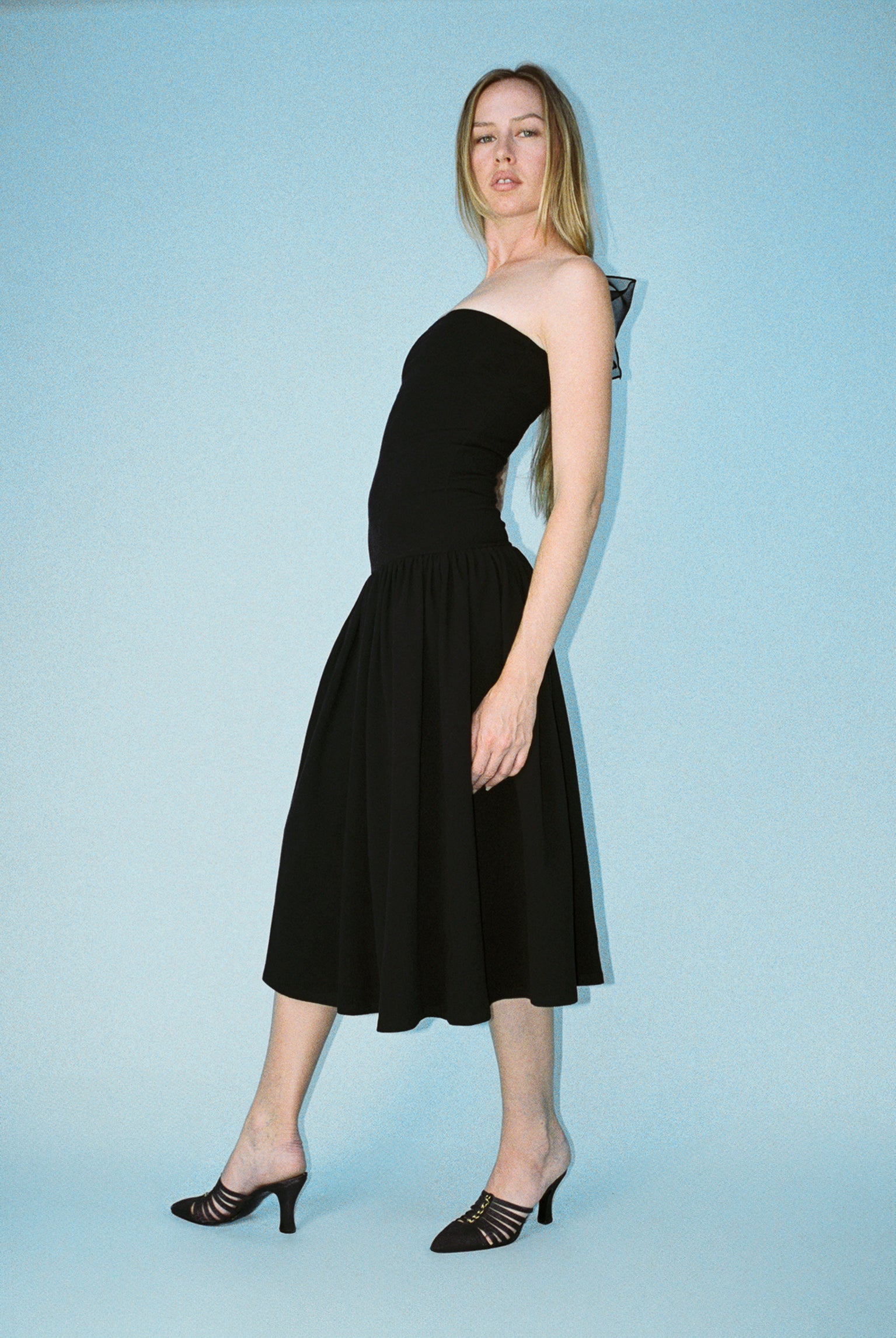 Tube Dropwaist Convertible Dress - Black