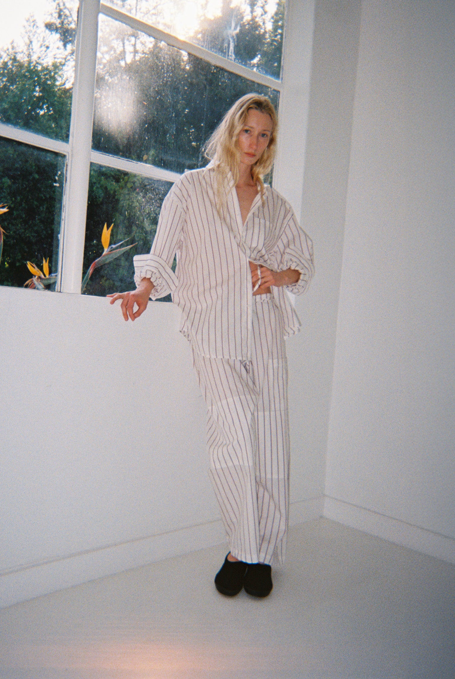 Lou Pant - Burgundy Stripe