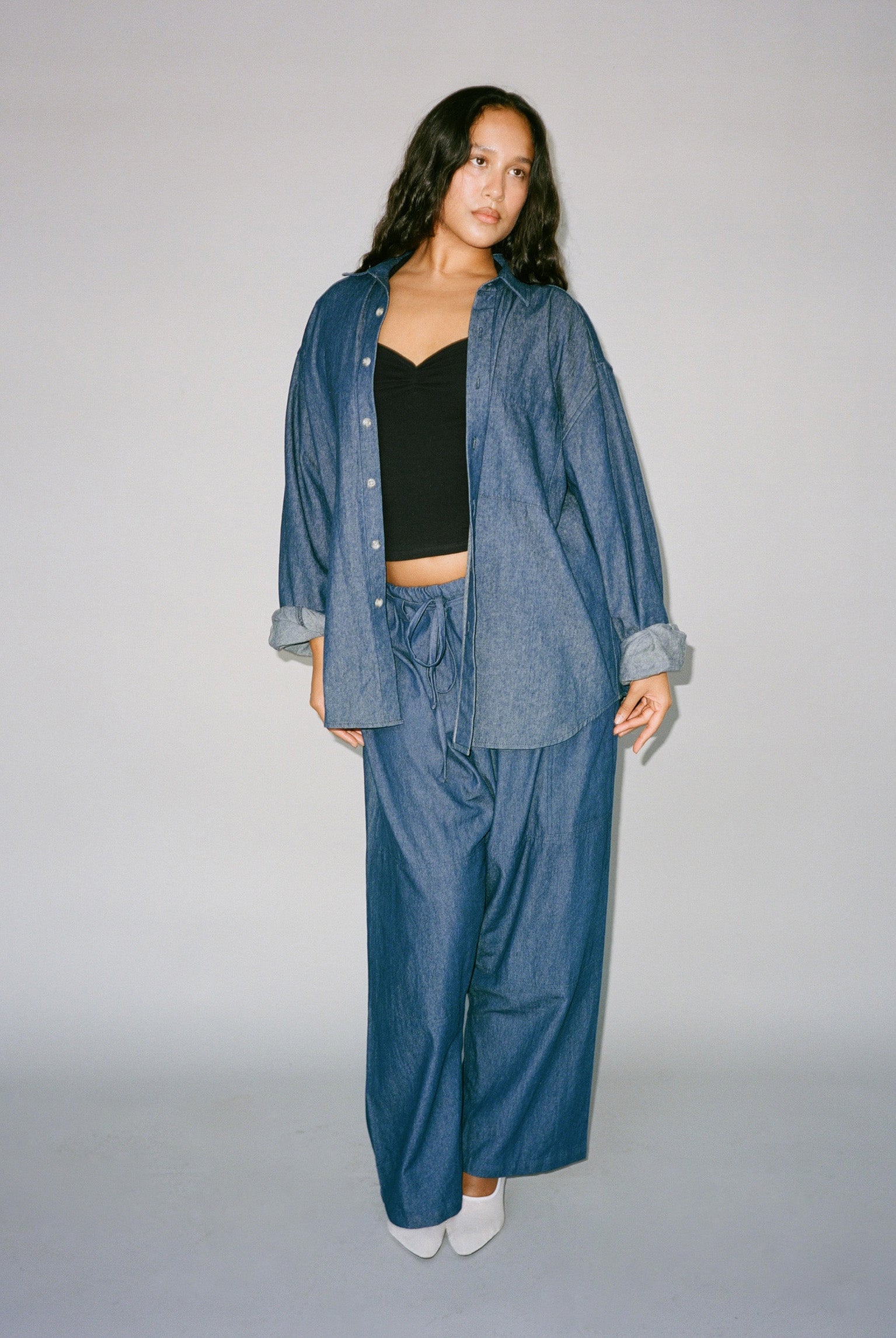 Big Denim Button Up - Dark Wash