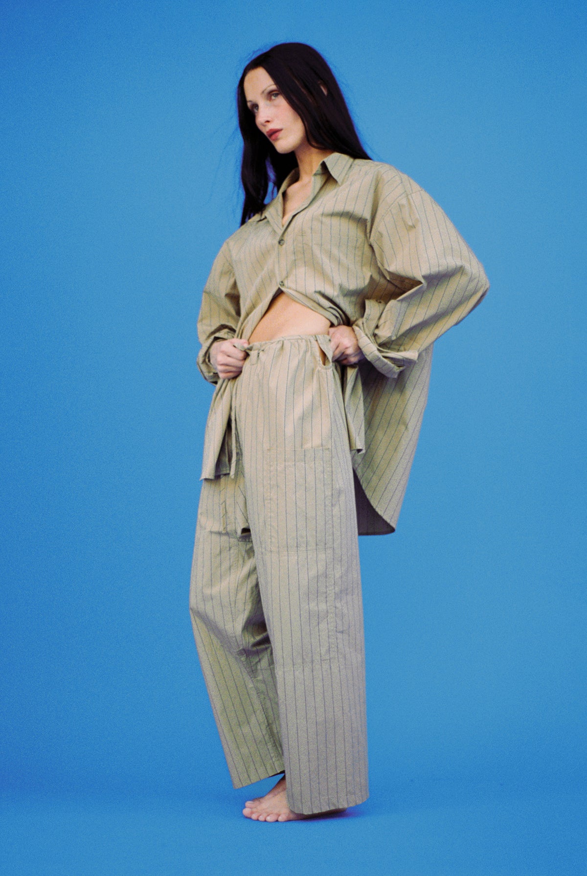 Lou Pant - Camel Stripe