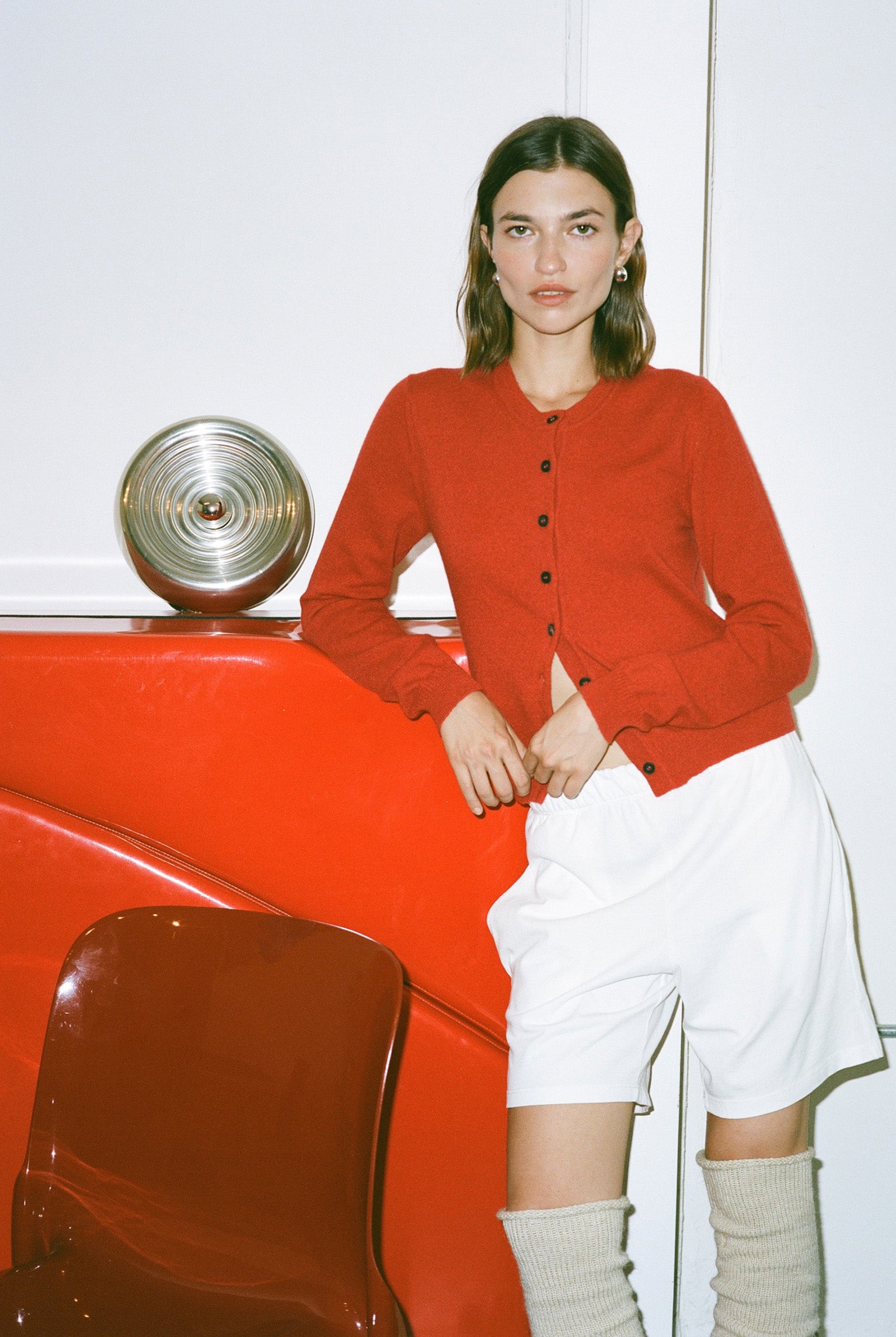 Tricot x Gil Rodriguez Cashmere Cardigan - Red