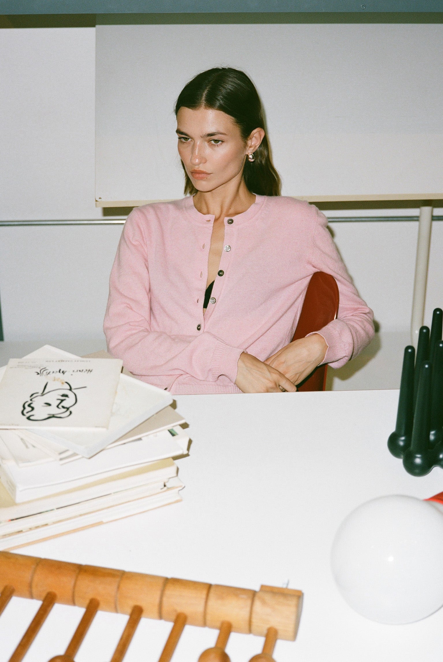 Tricot x Gil Rodriguez Cashmere Cardigan - Rosa