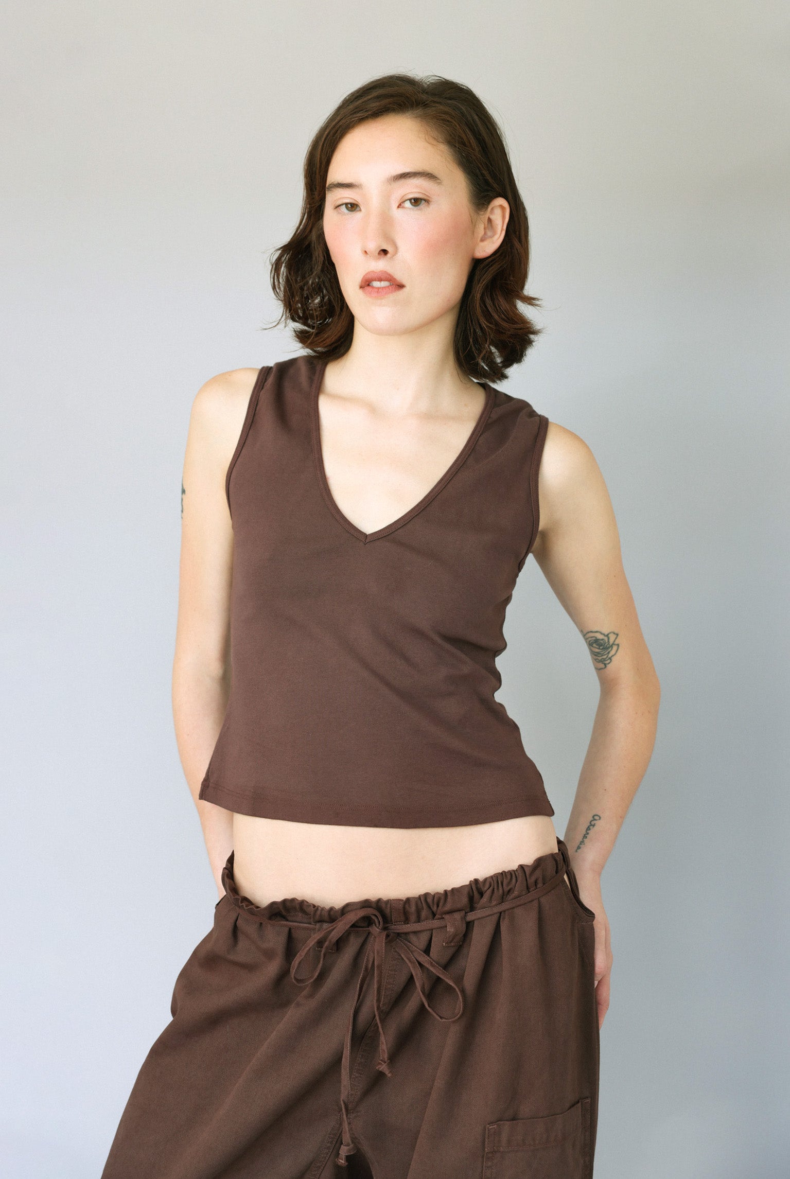 Carrie Tank - Chocolate