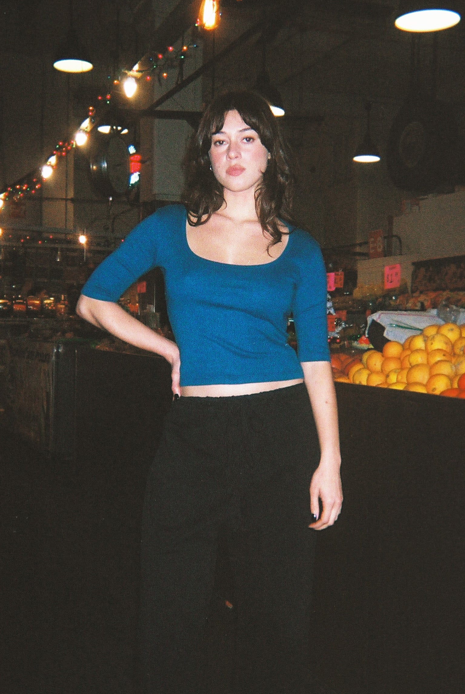 Celine Half-Sleeve Top - Dark Teal