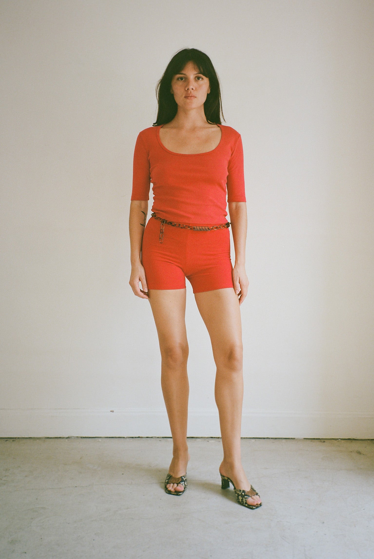 Celine Half-Sleeve Top - Tomate