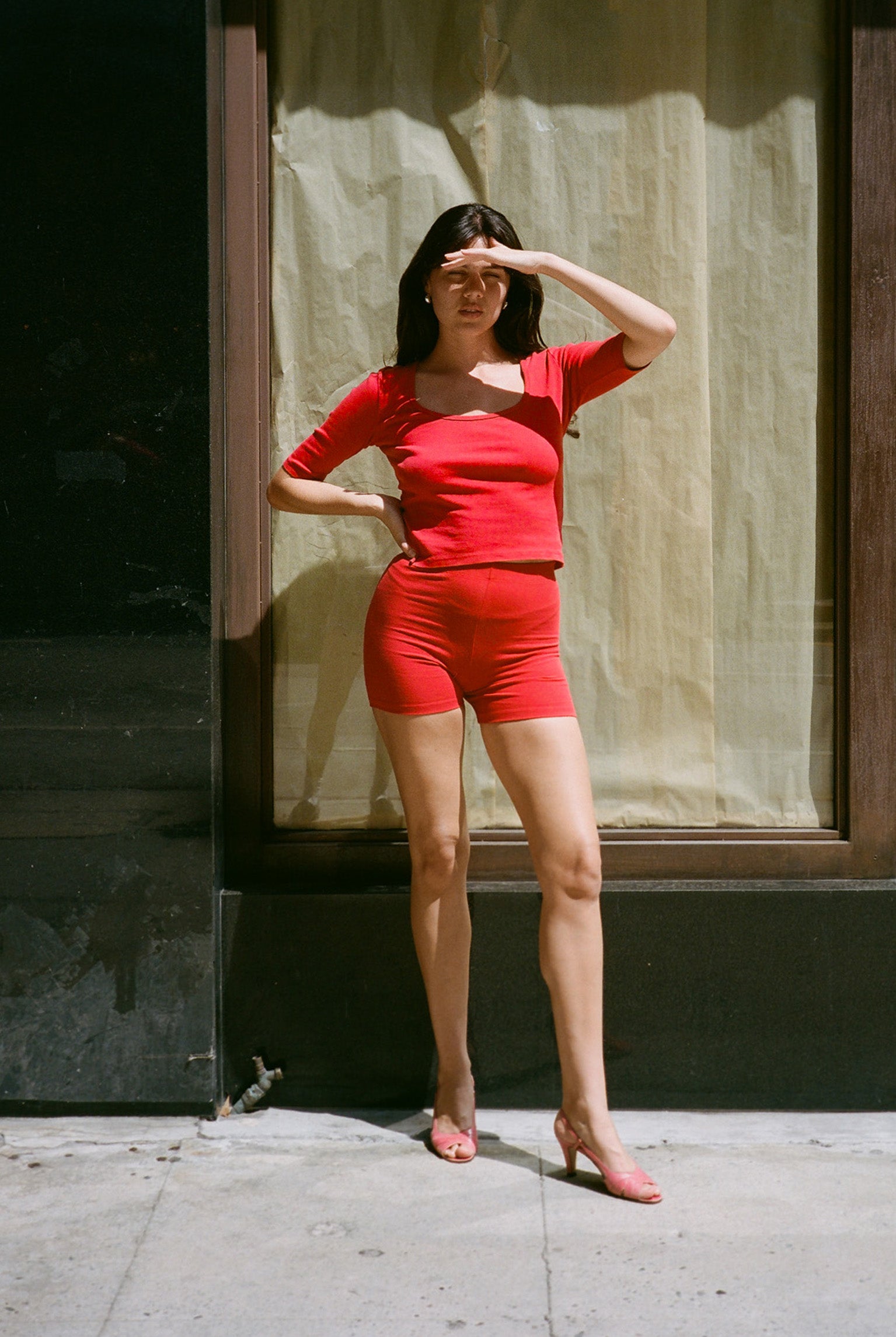 Celine Half-Sleeve Top - Tomate