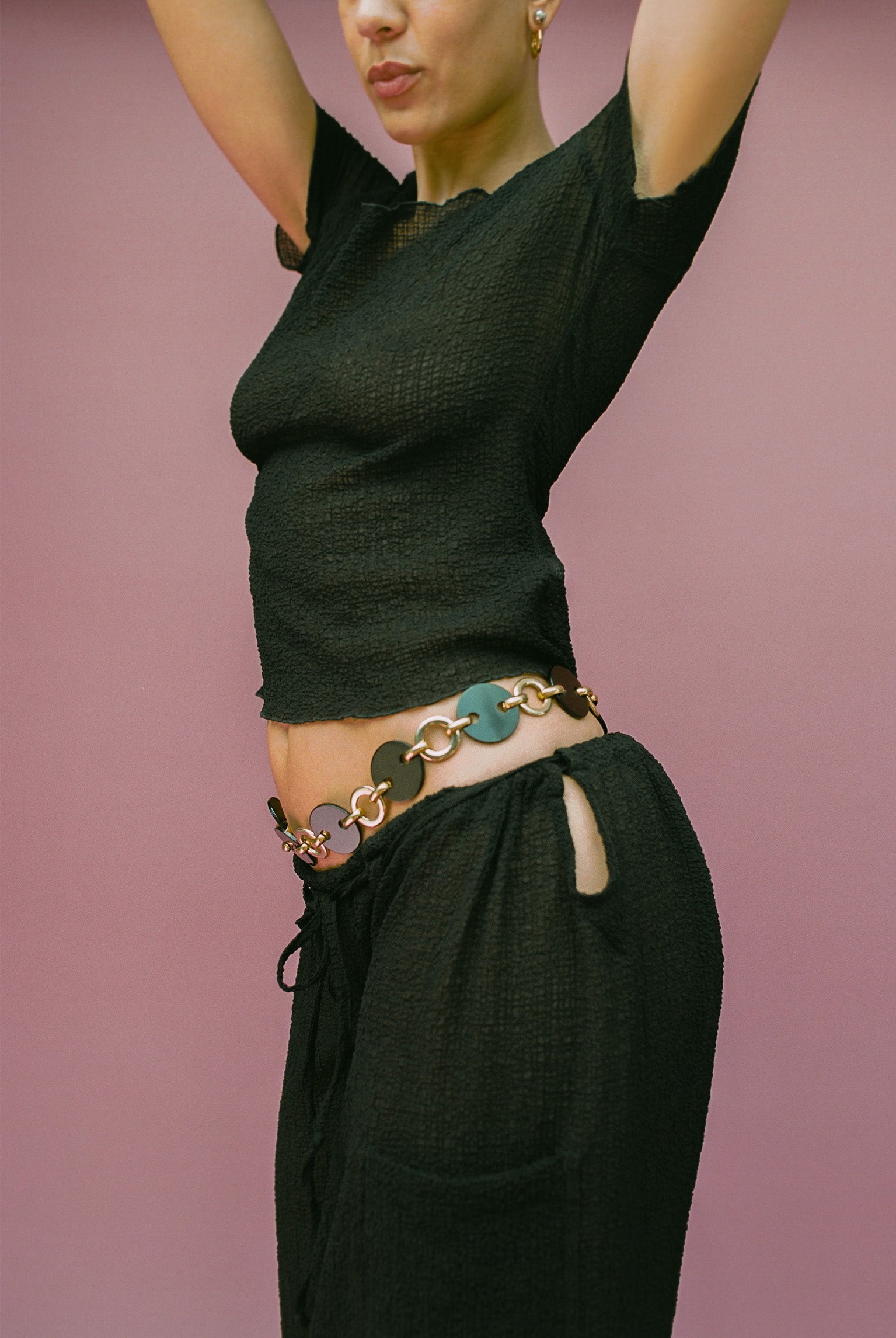 Crinkle Lou Pant - Black