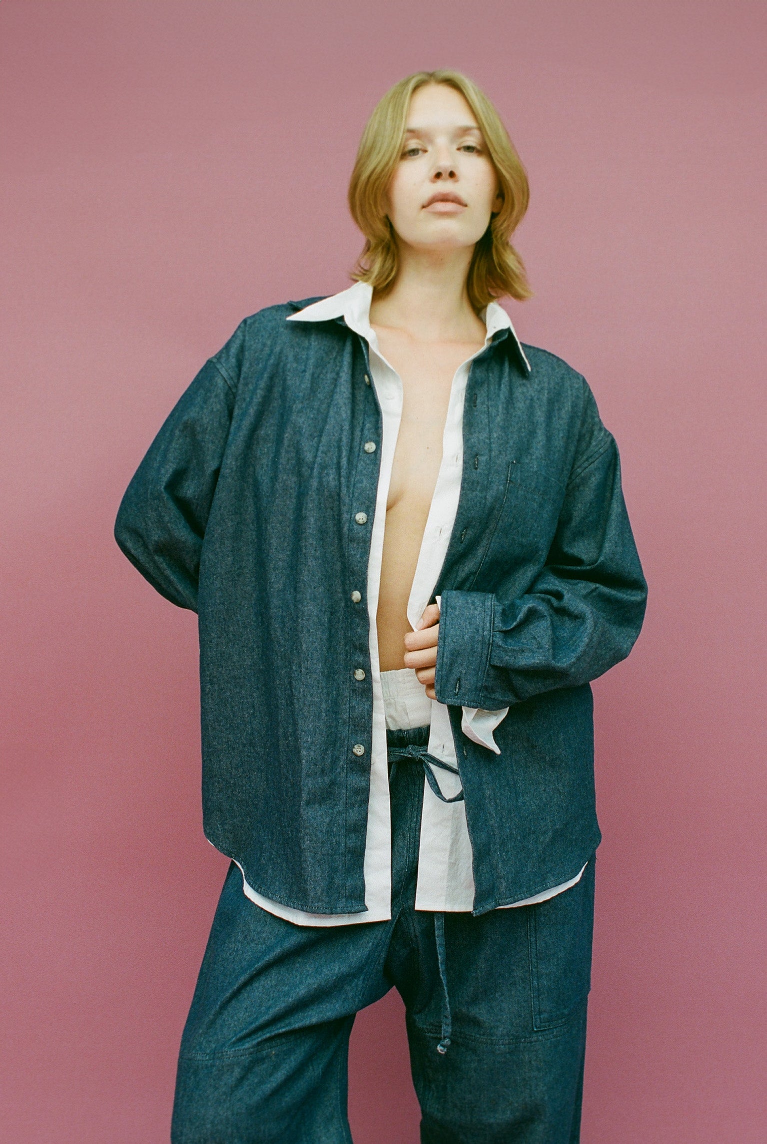 Big Denim Button Up - Dark Wash