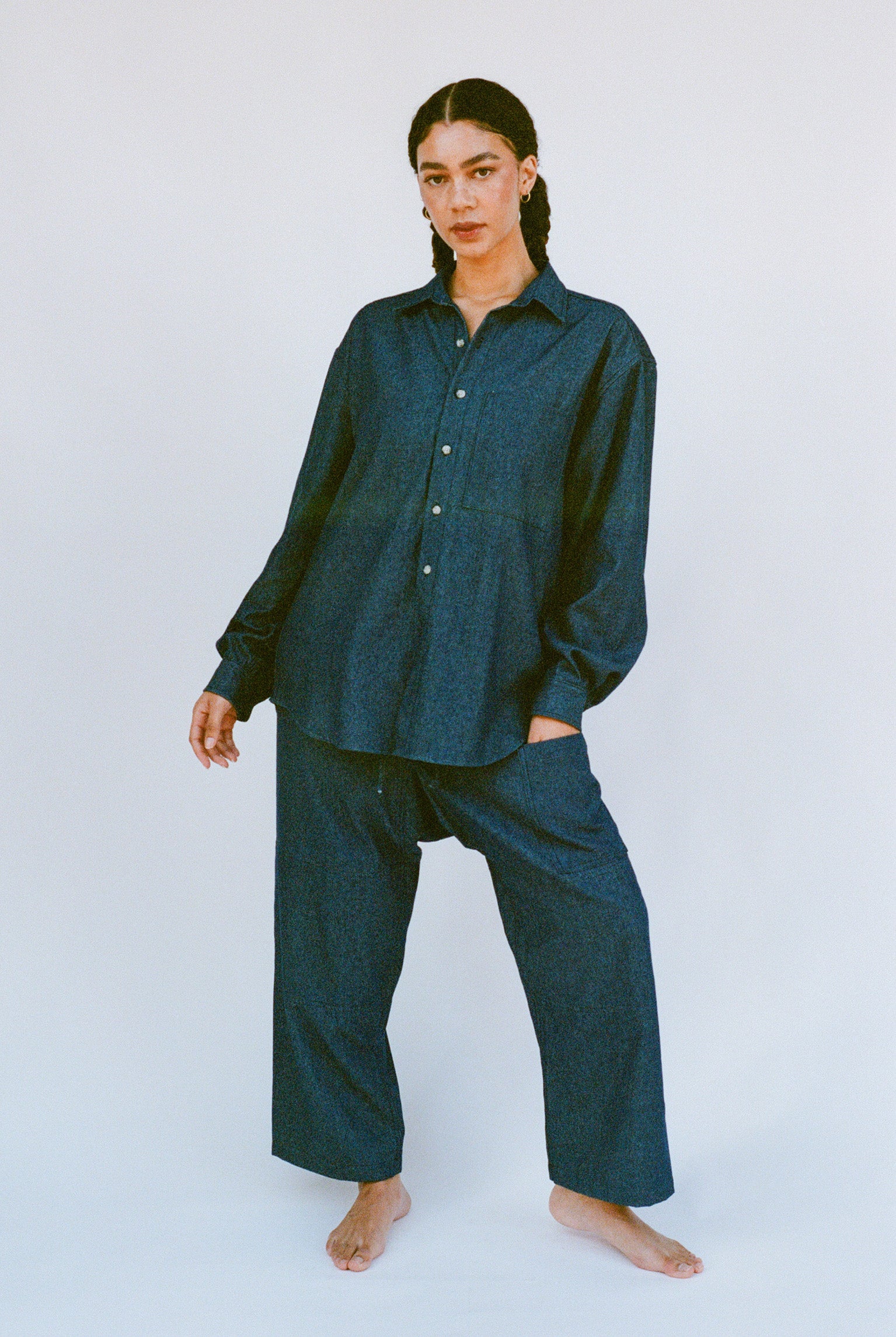 Big Denim Button Up - Dark Wash