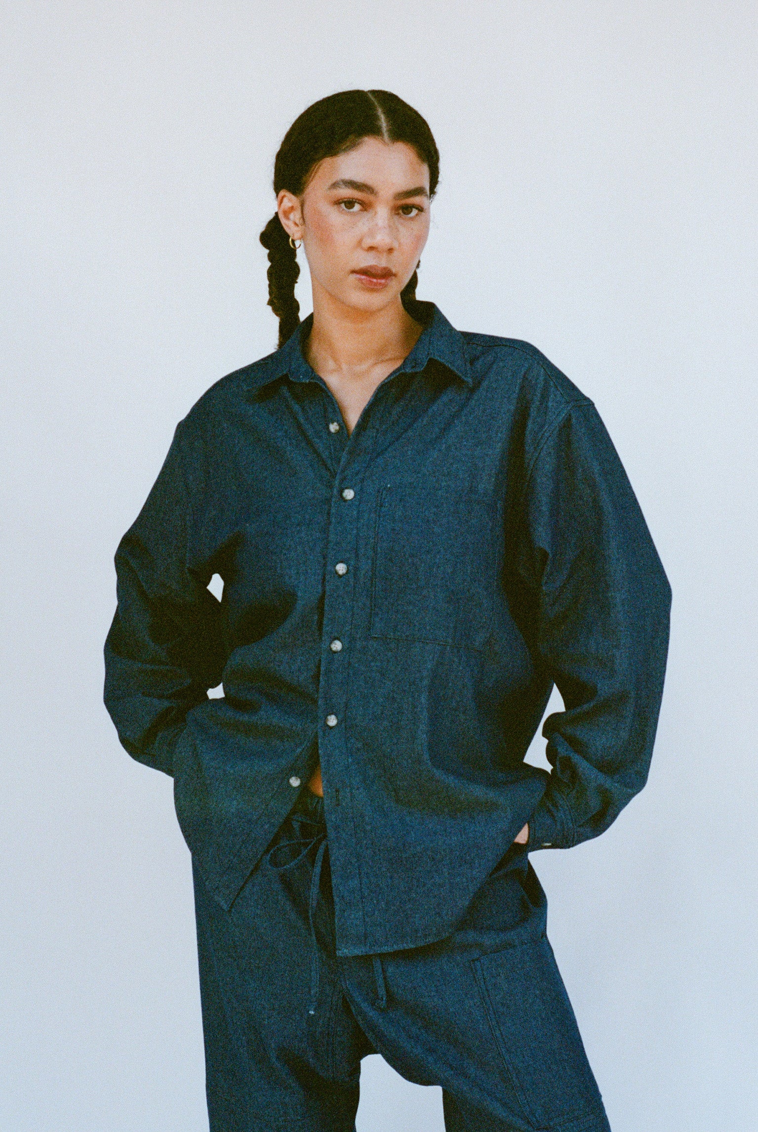 Big Denim Button Up - Dark Wash