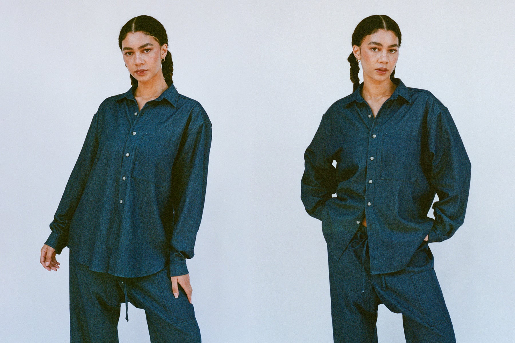 Big Denim Button Up - Dark Wash