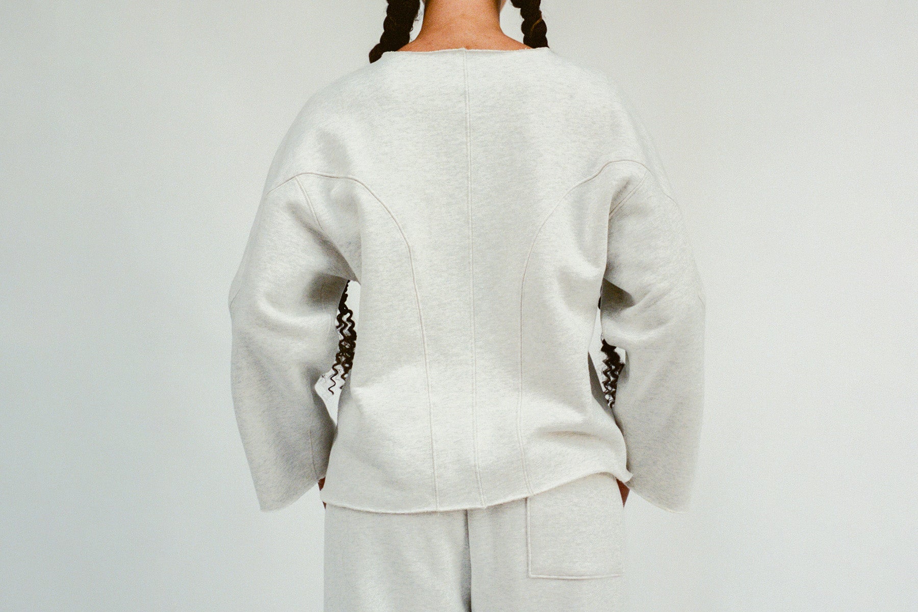 Heavy Fleece Dome Sweater - Ash Grey