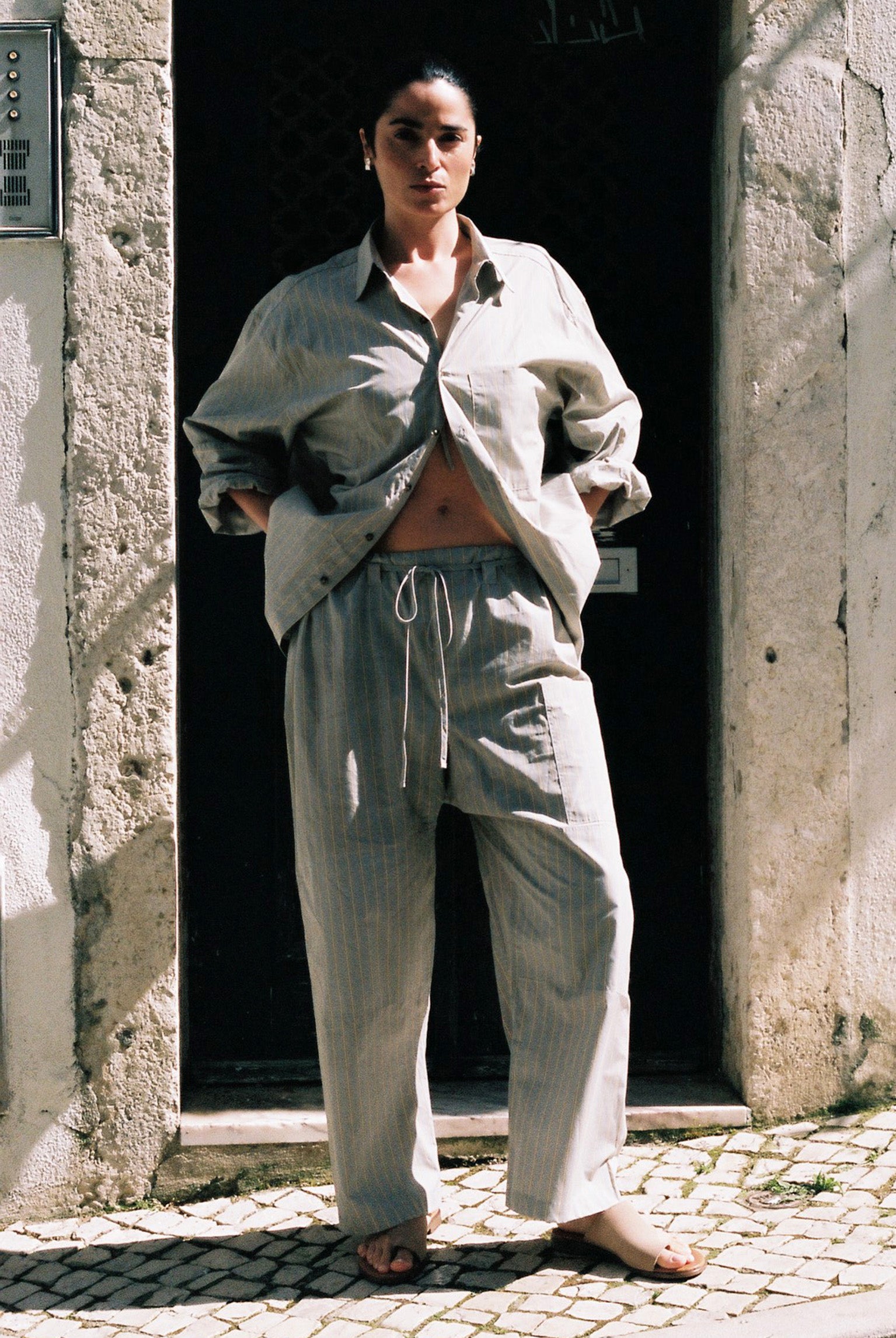 Lou Pant - Grey Stripe