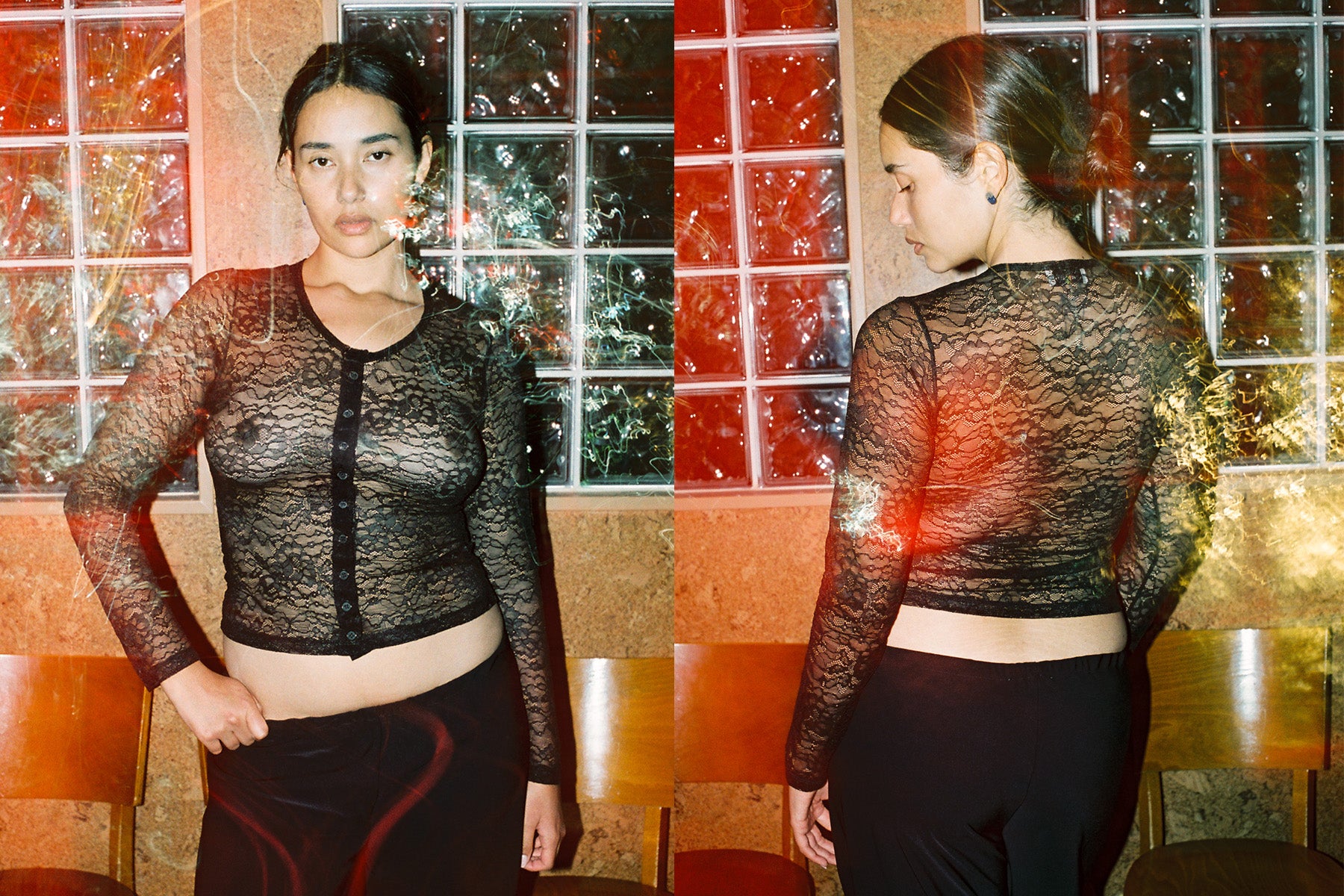 Lace Sophie Cardigan - Black