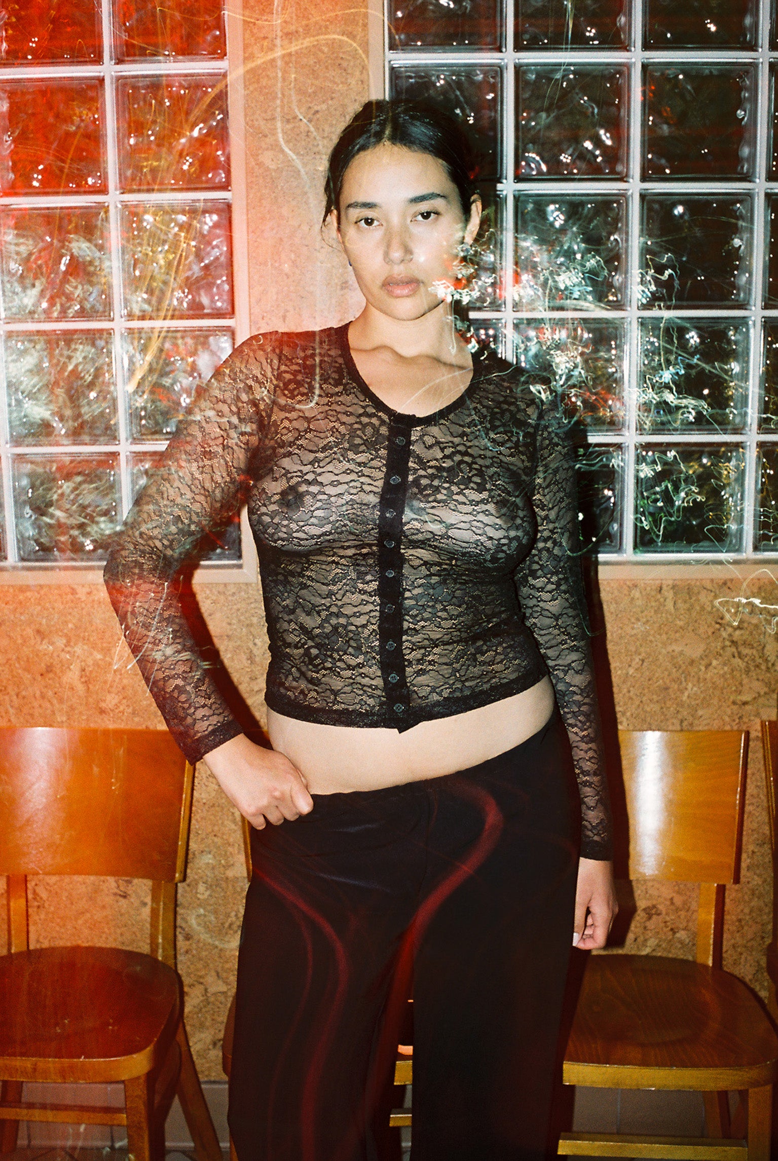 Lace Sophie Cardigan - Black