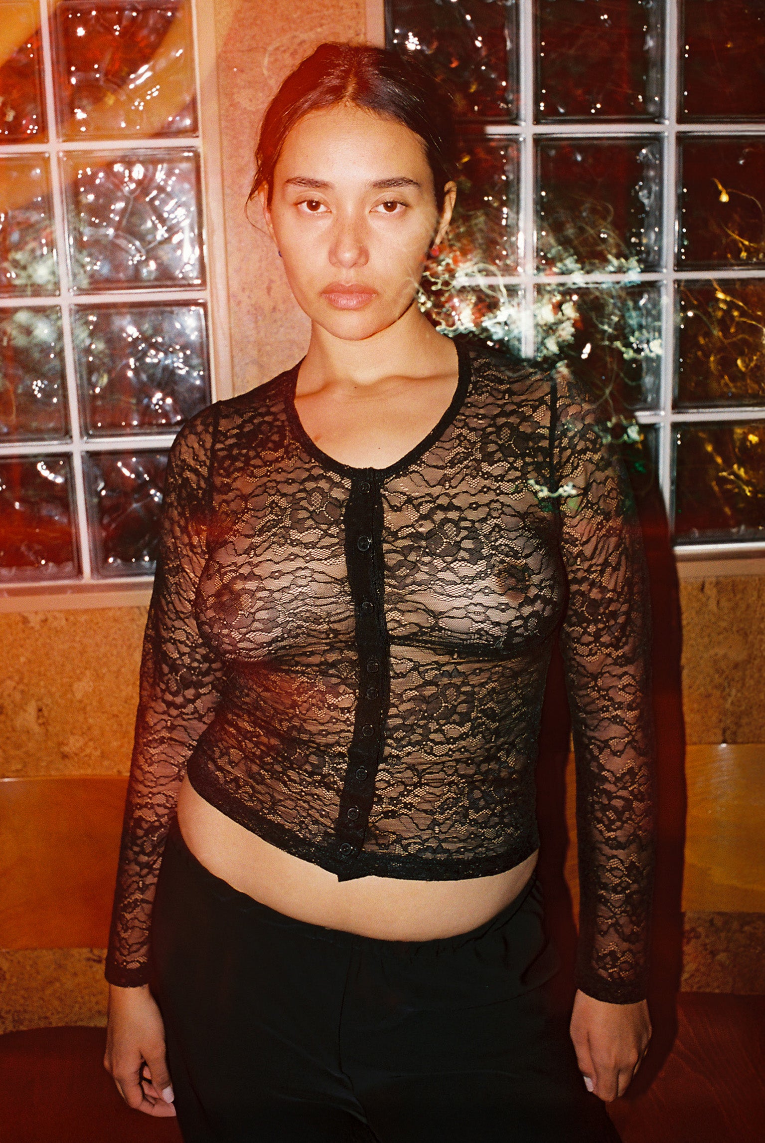 Lace Sophie Cardigan - Black