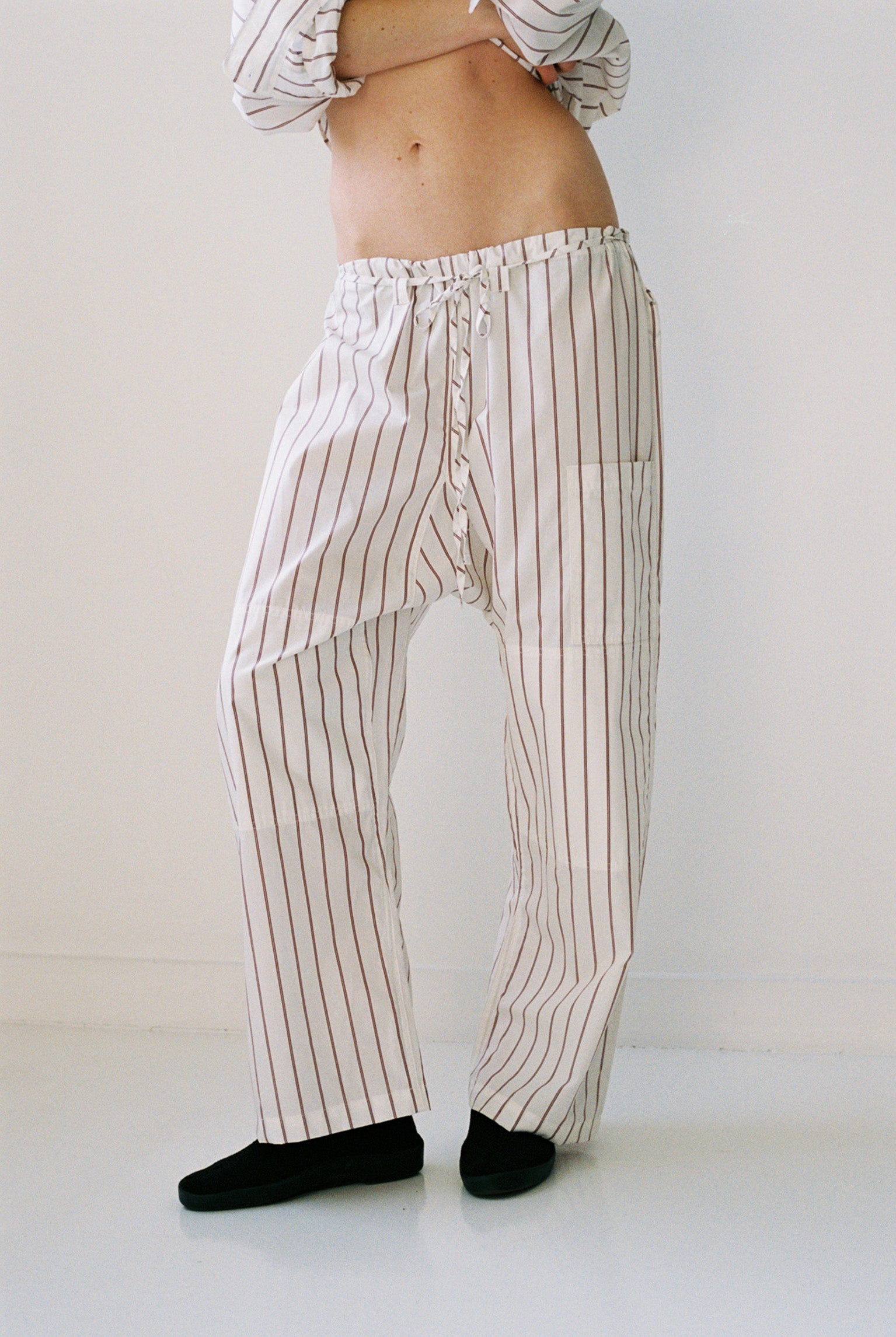 Lou Pant - Burgundy Stripe