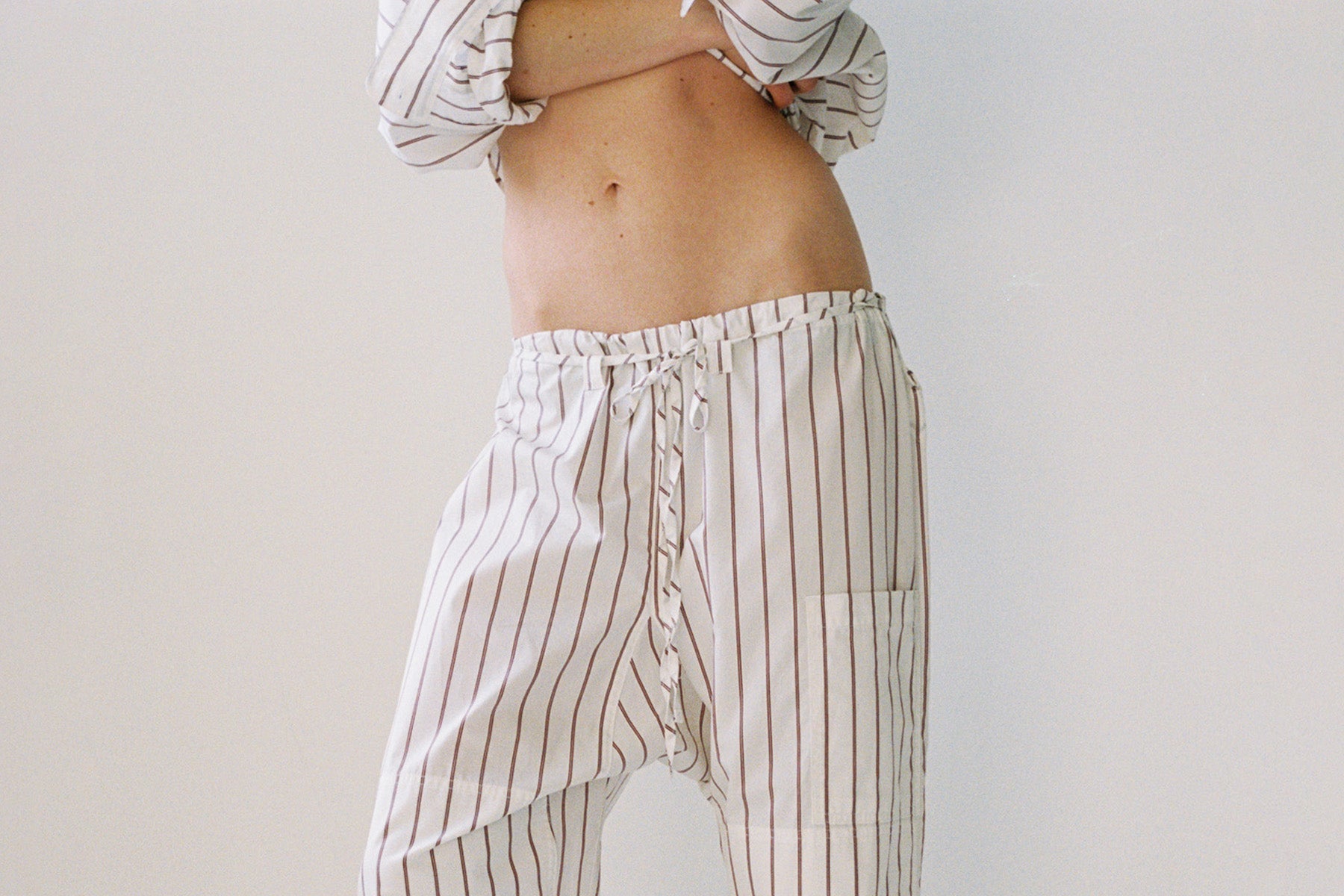 Lou Pant - Burgundy Stripe