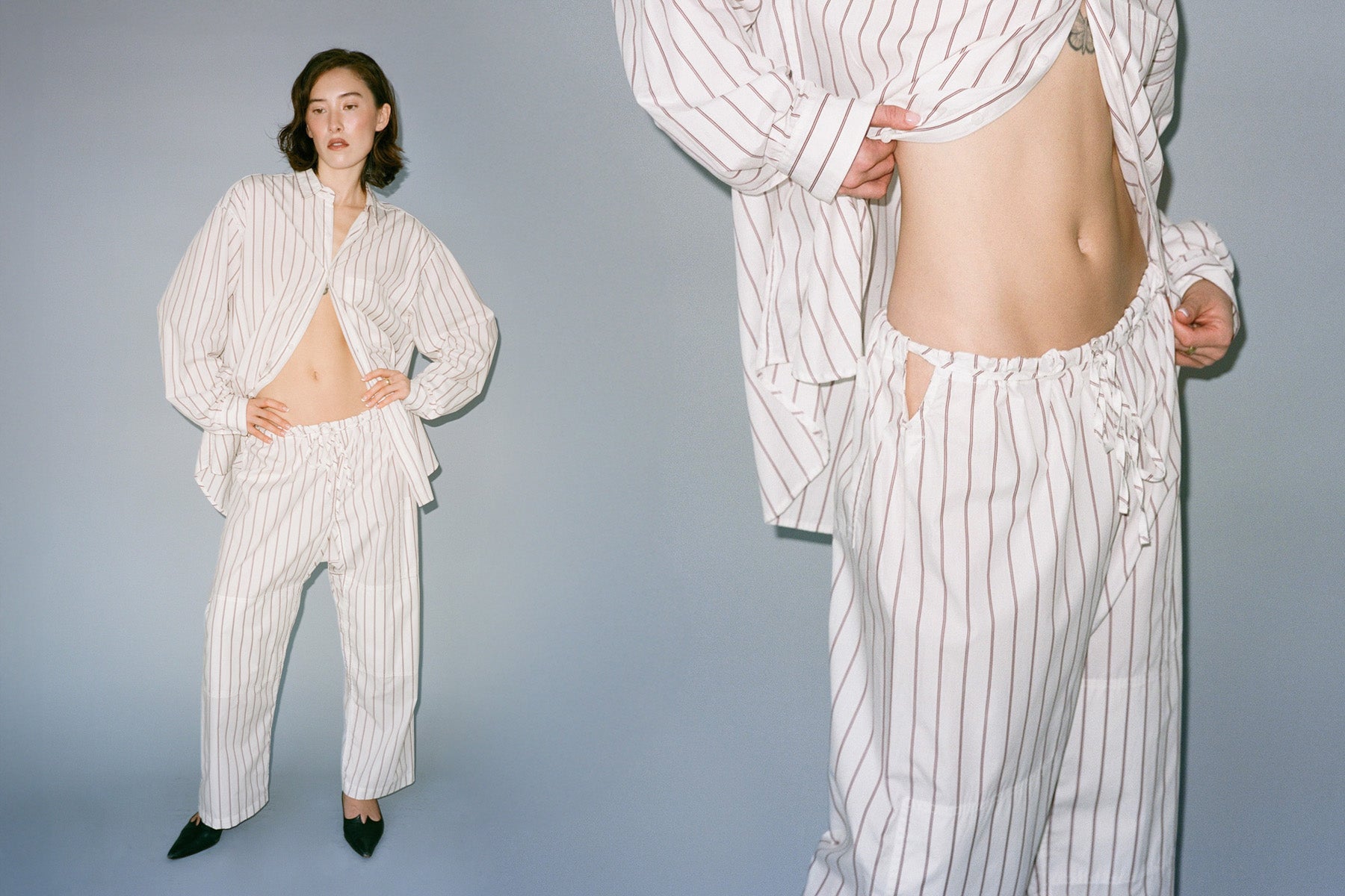 Lou Pant - Burgundy Stripe