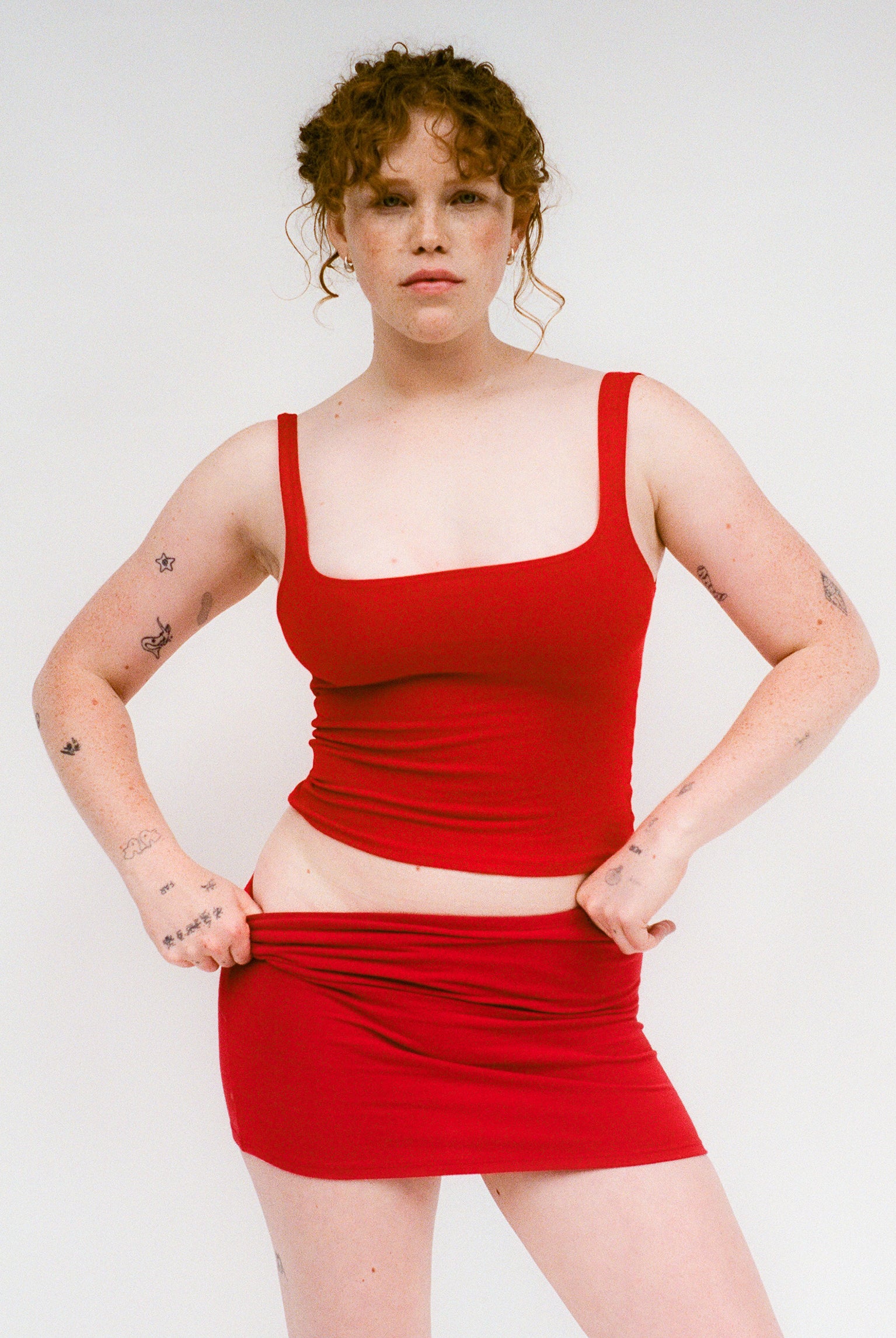 Matisse Scooped Tank - Tomate