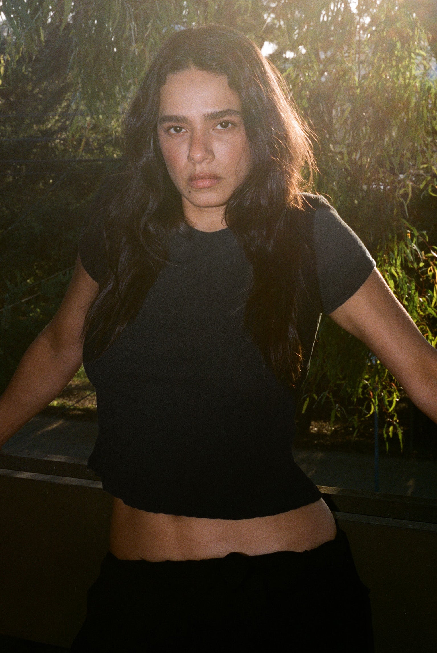 Pointelle Perla Tee - Black