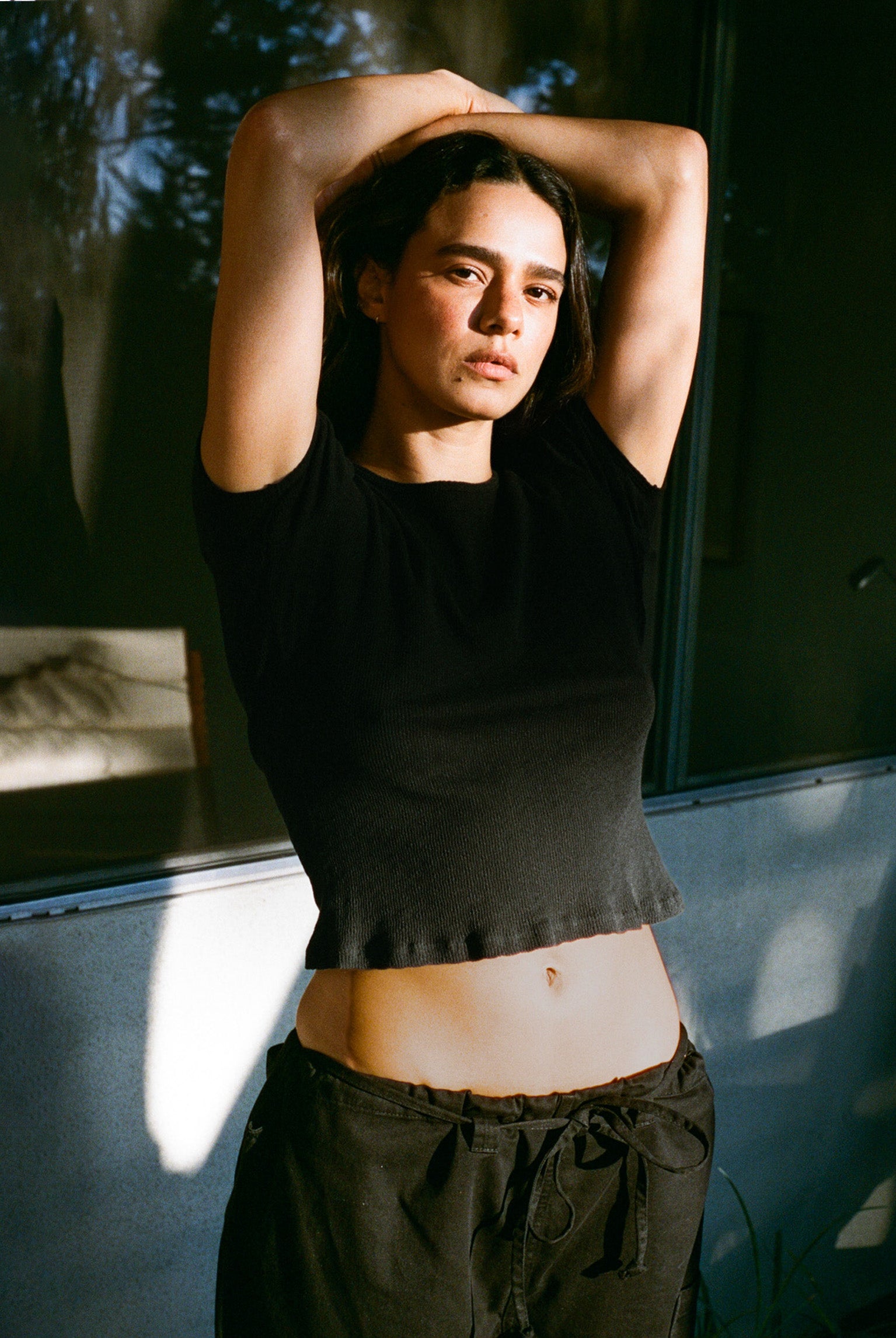 Pointelle Perla Tee - Black