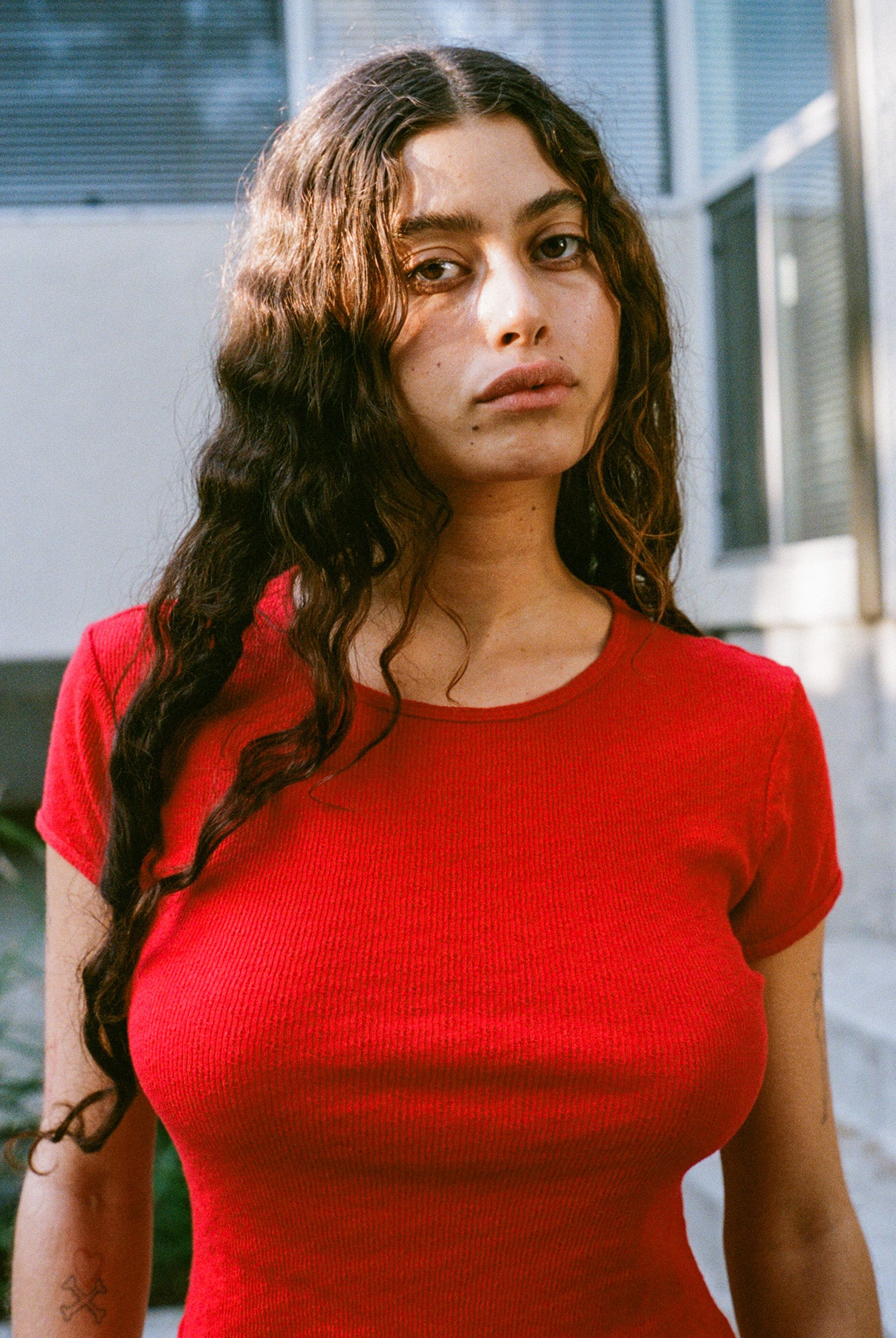 Pointelle Perla Tee - Tomate