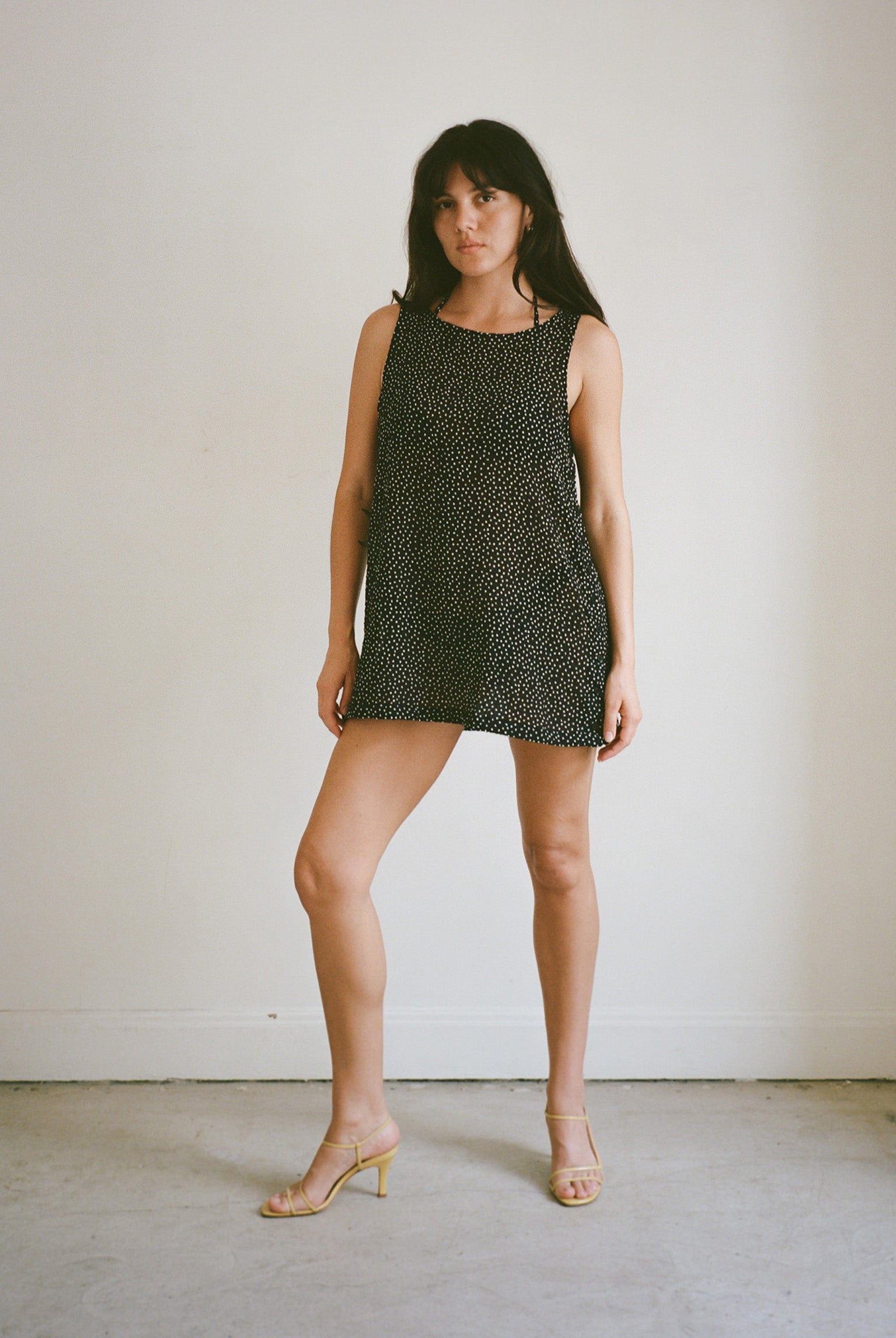 Edie Crinkle Shift Dress - Polka Dot