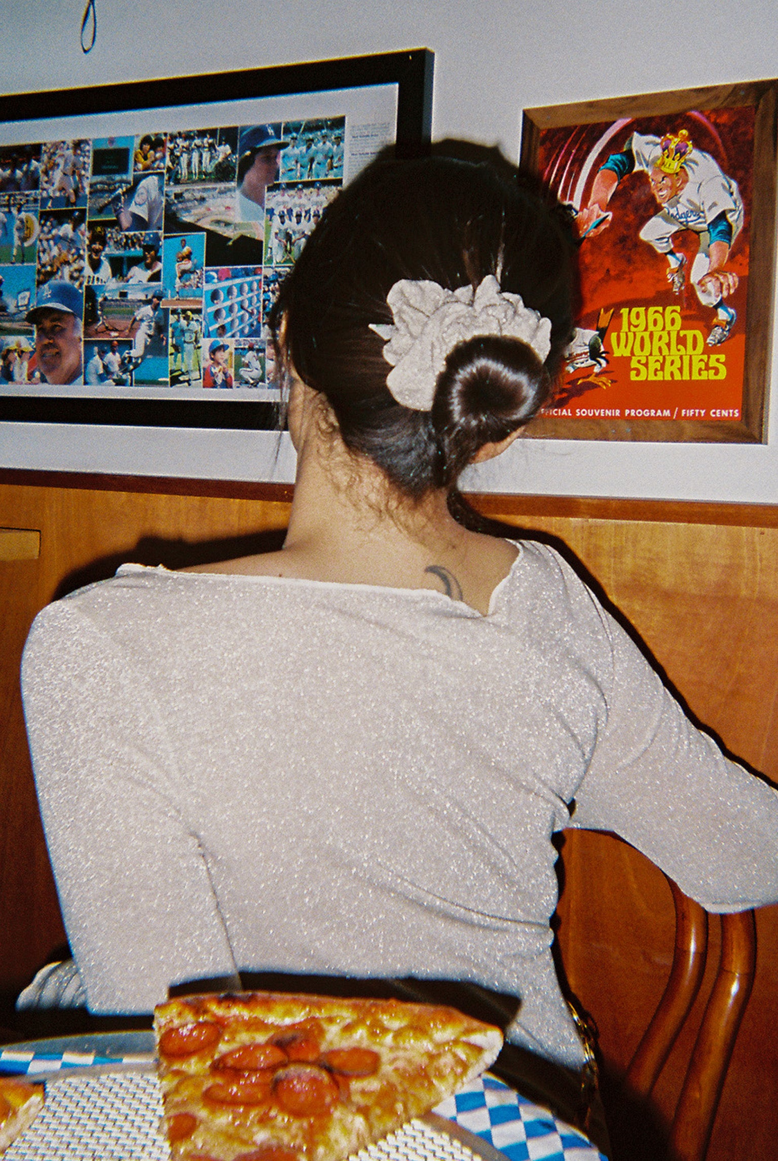 Shimmer Knit Scrunchie - Champagne