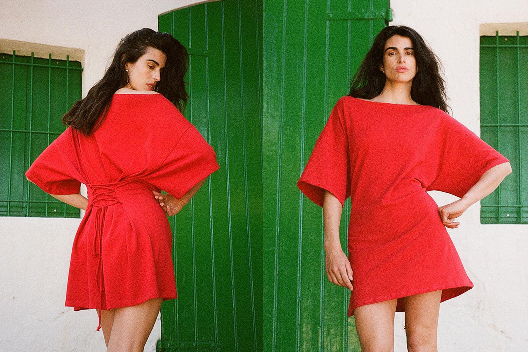 Skipper Shirt Dress - Tomate