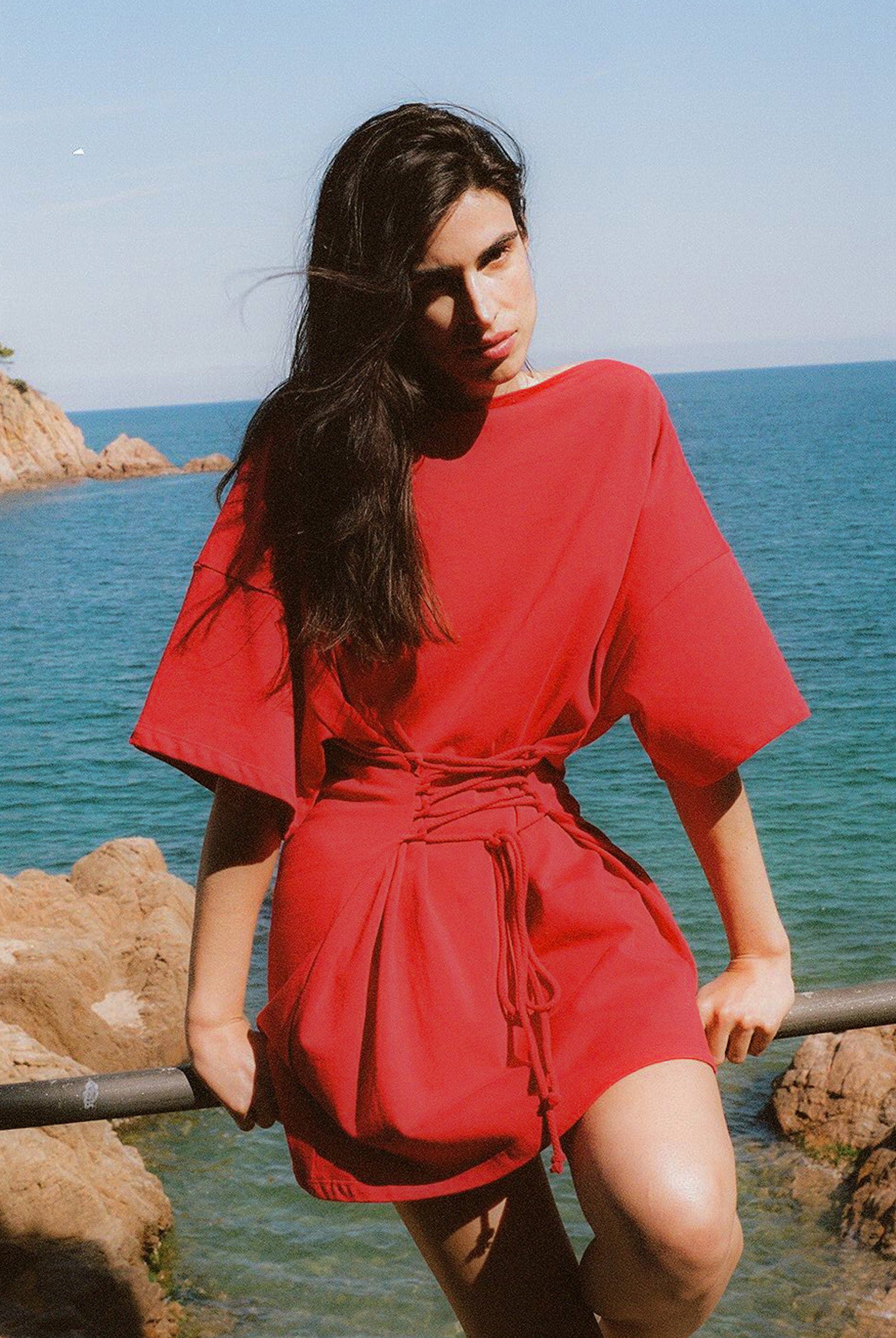 Skipper Shirt Dress - Tomate
