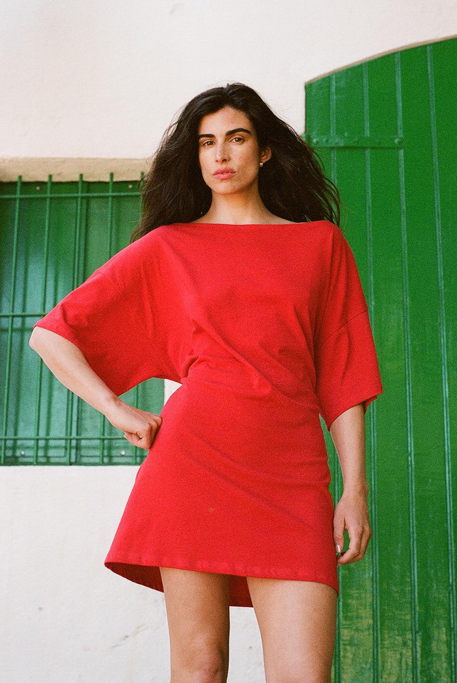 Skipper Shirt Dress - Tomate
