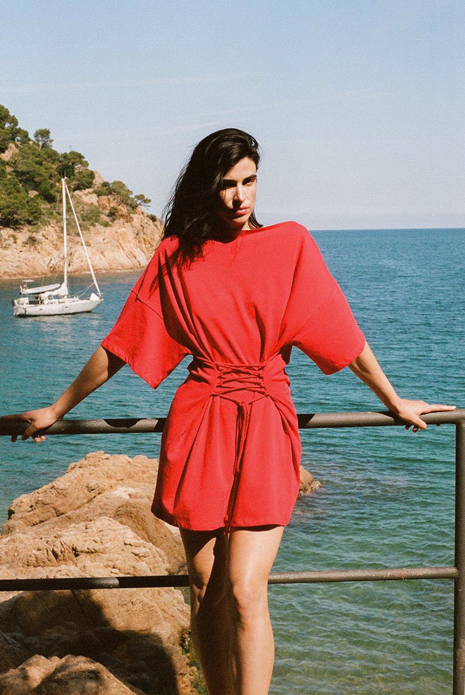 Skipper Shirt Dress - Tomate