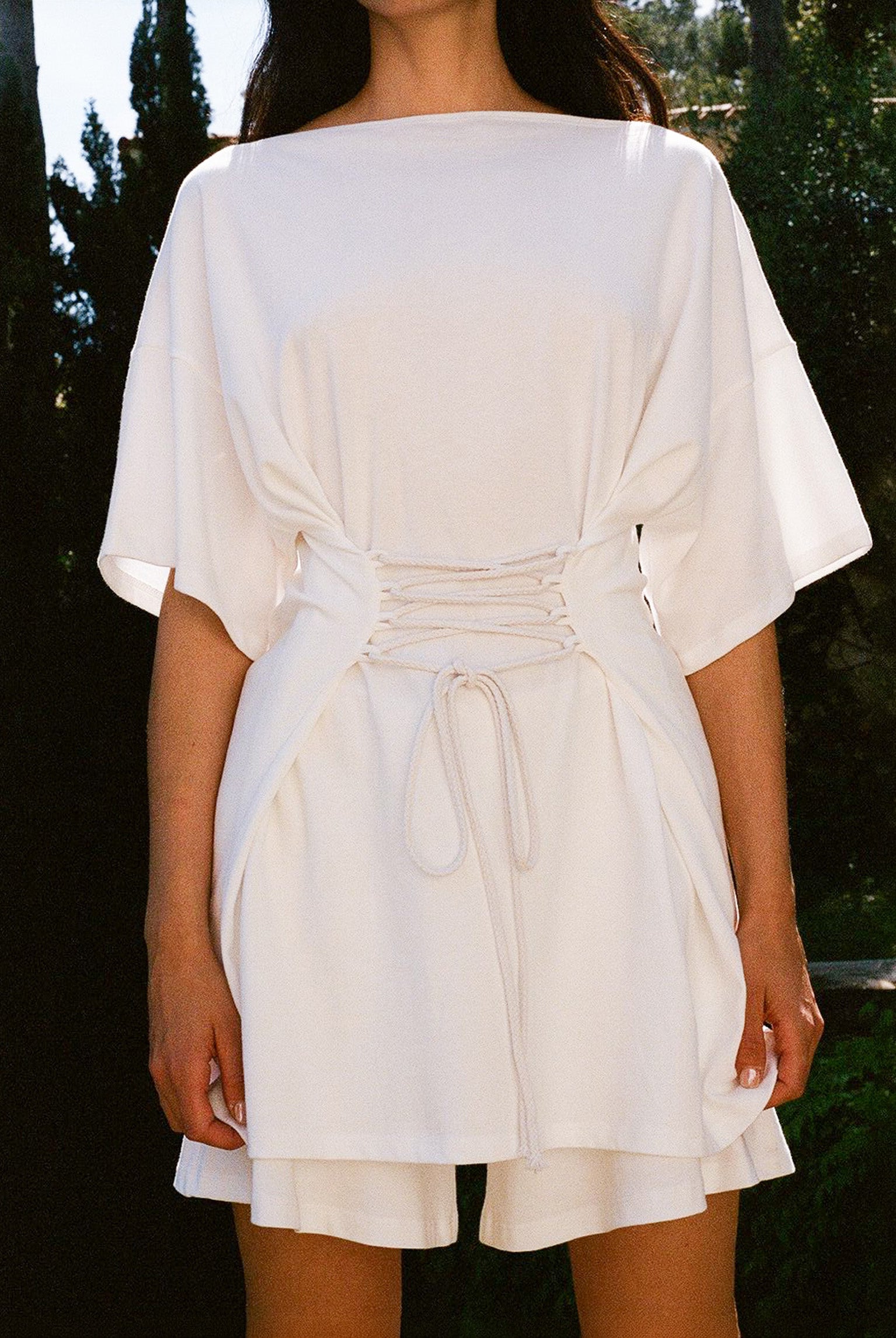 Skipper Shirt Dress - White