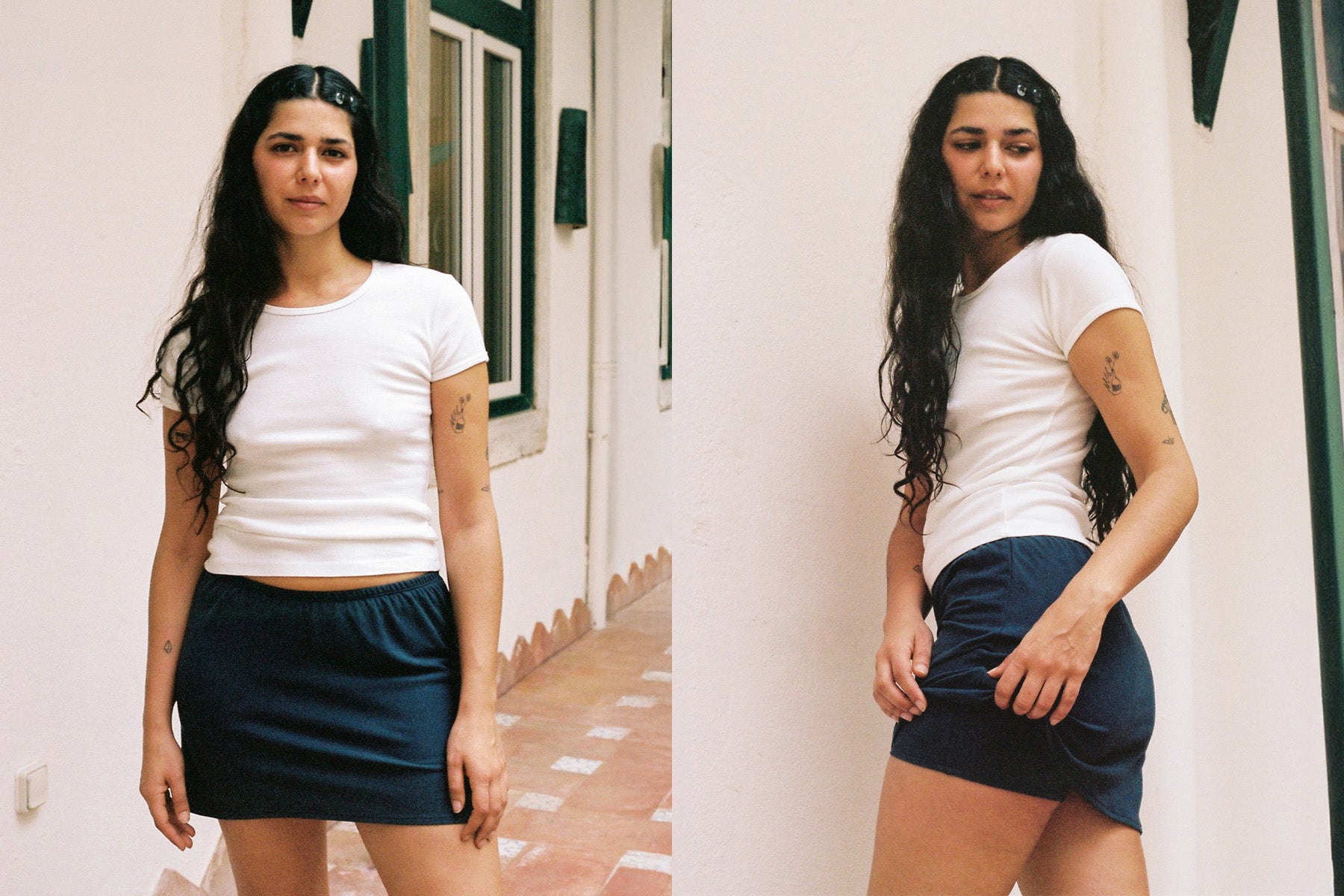 Barcelona Cotton Skort - Blueberry