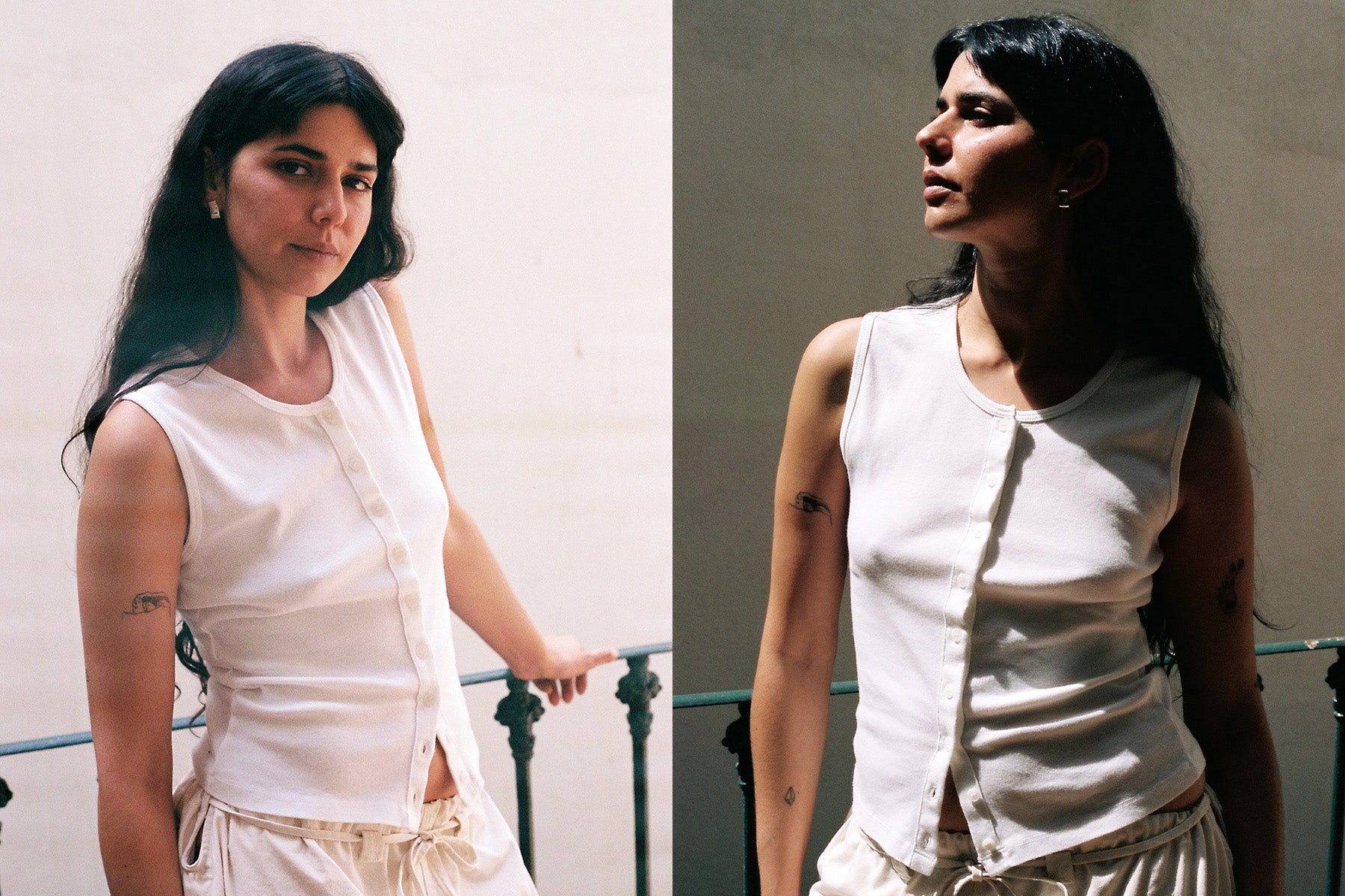 Sophie Sleeveless Cardigan - White