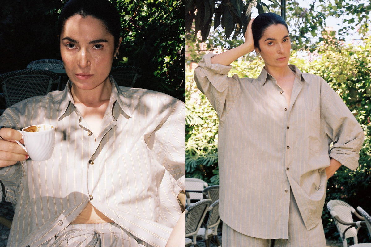 Big Button Up - Grey Stripe