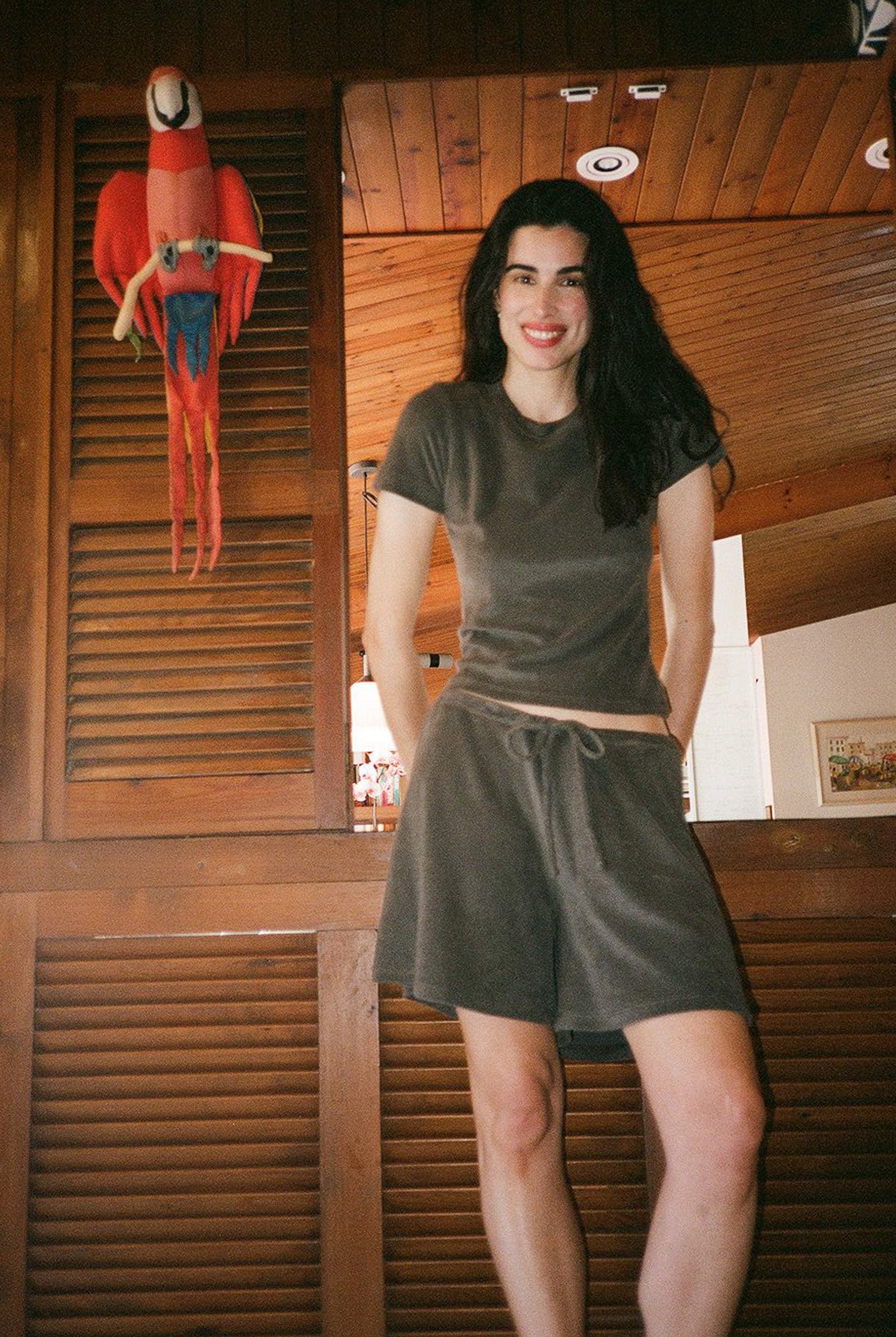 Terry Girona Drawstring Short - Espresso